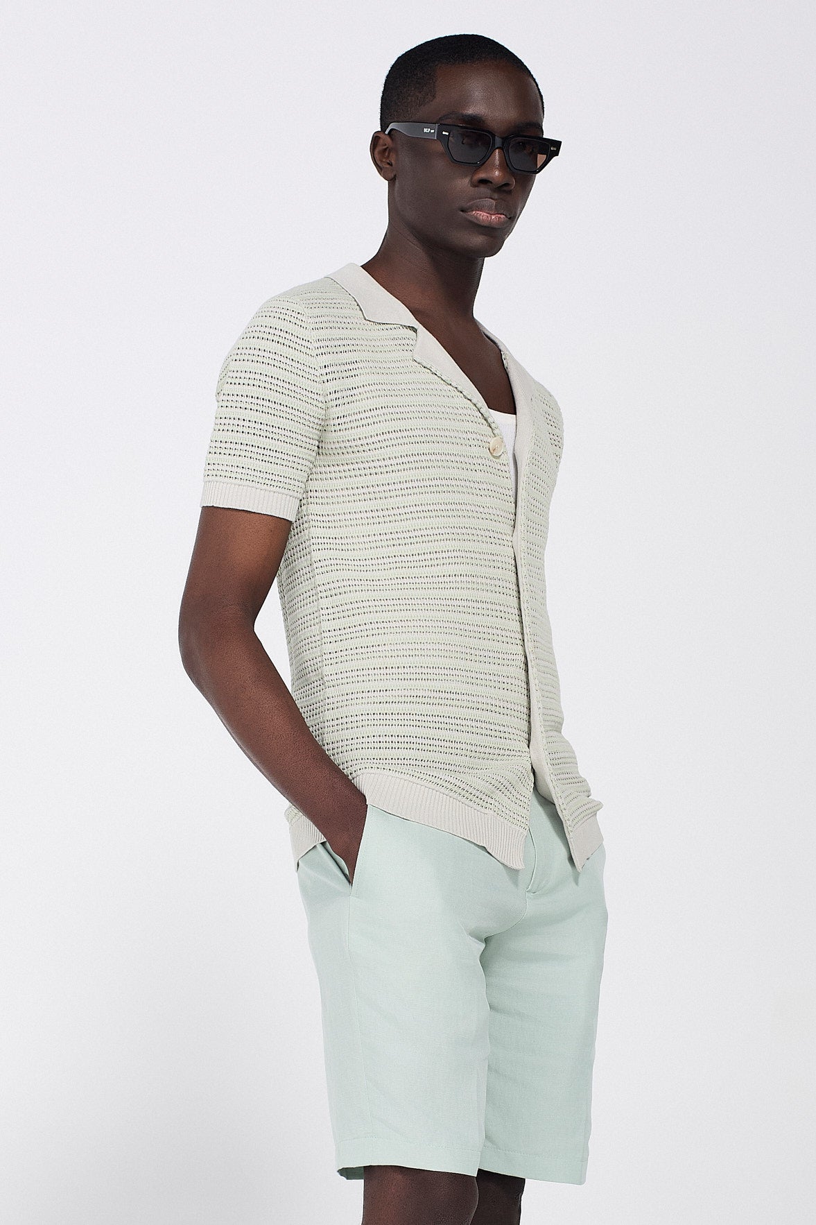 CROCHET POLO SHIRT
