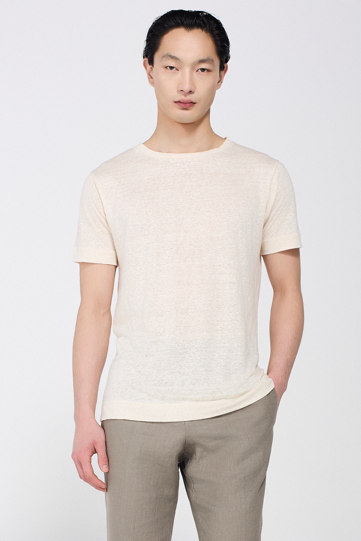 T-SHIRT IN PURO LINO