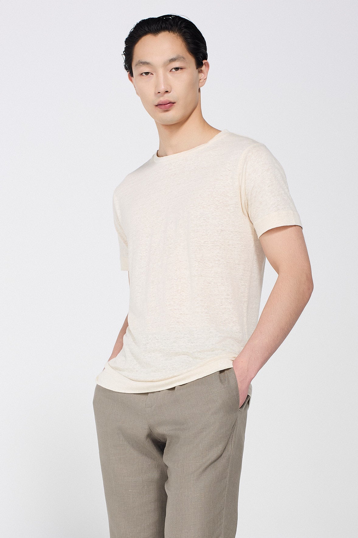 T-SHIRT IN PURO LINO