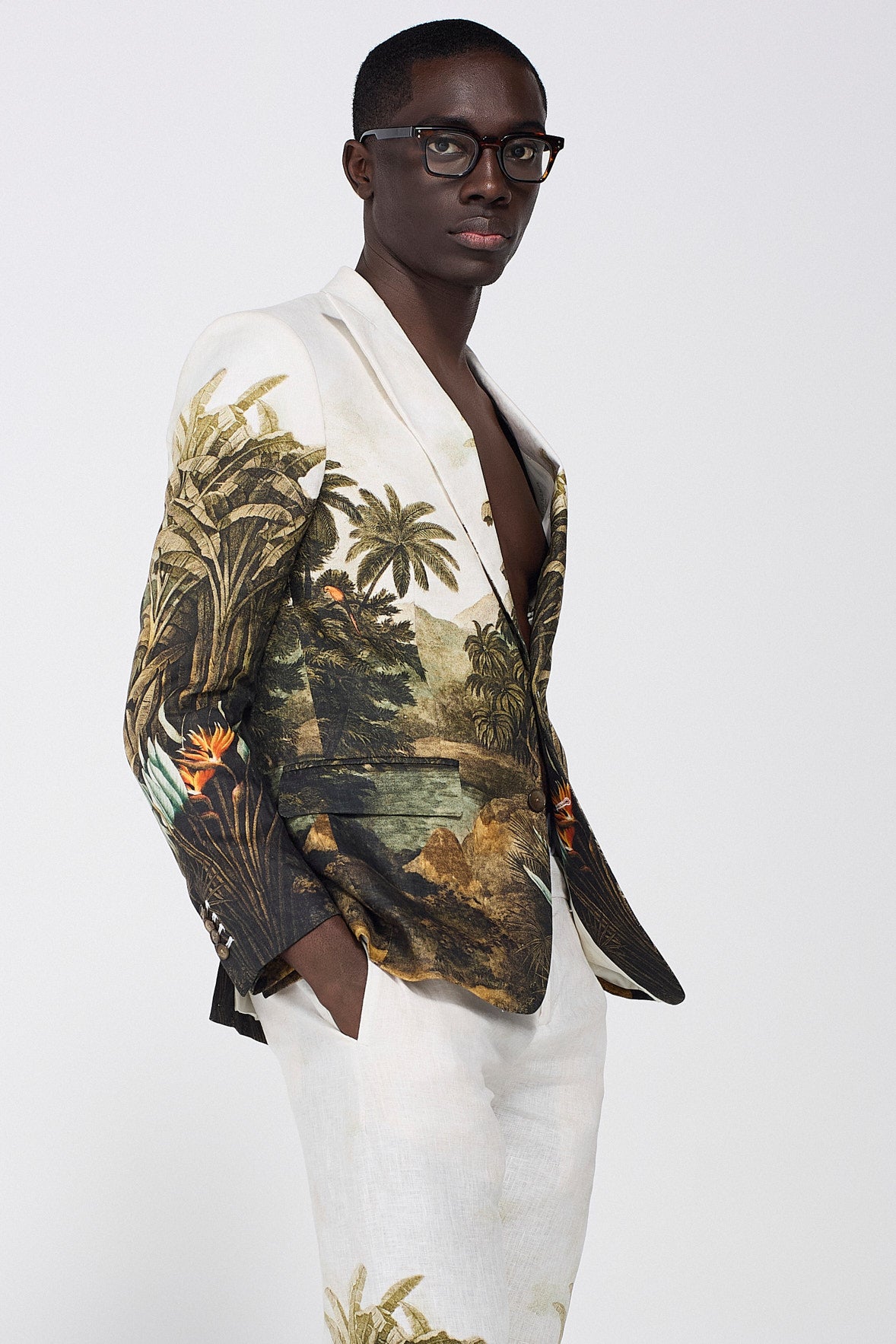 COLONIAL PRINTED SUIT BLAZER
