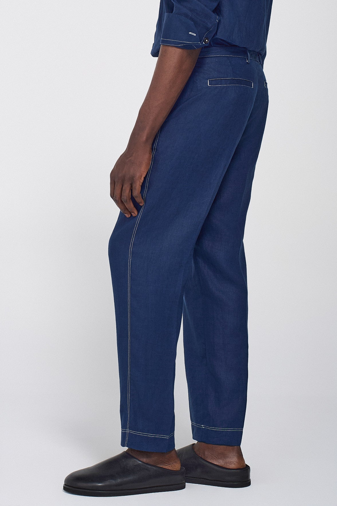 INDIGO LINEN PANTS