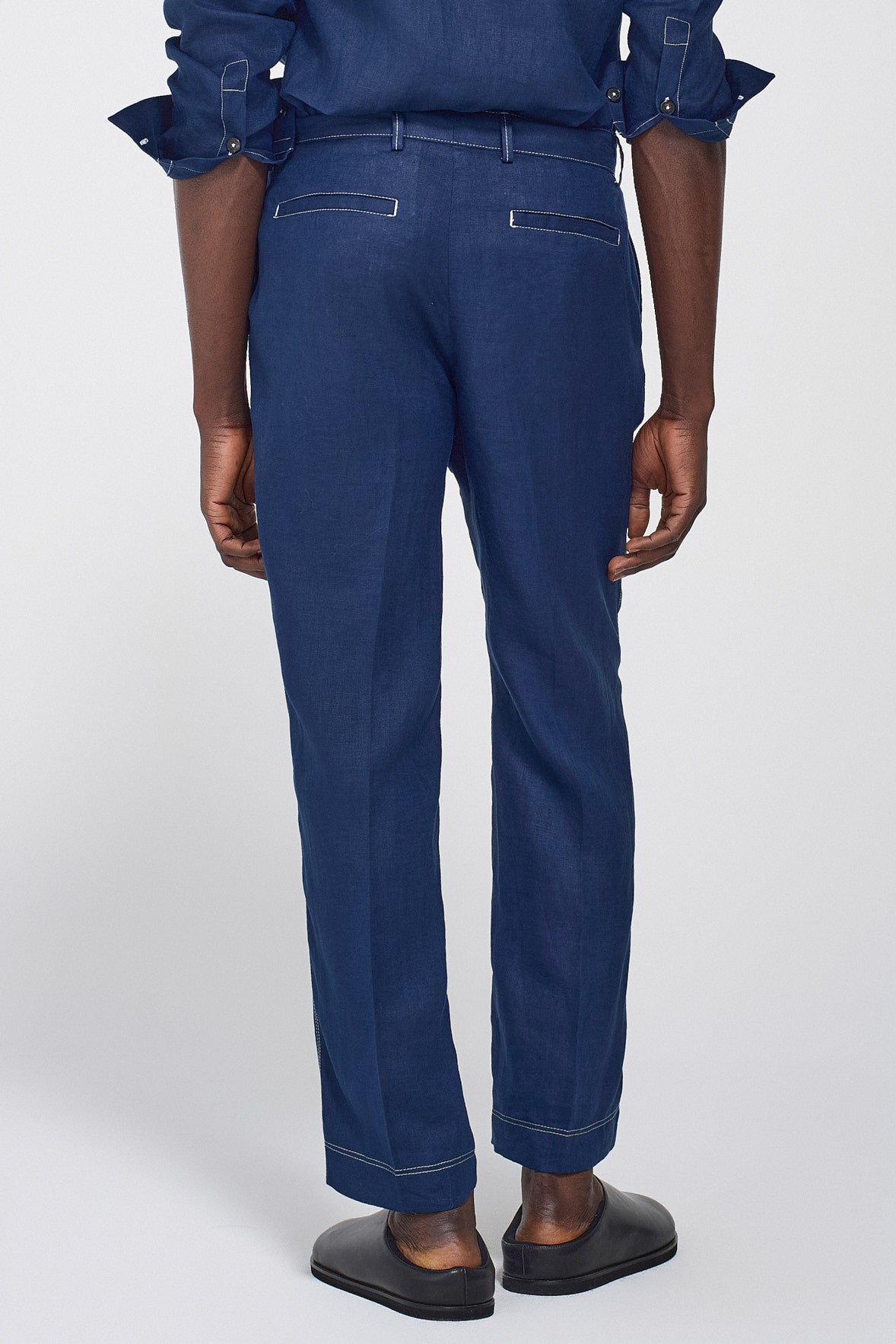 INDIGO LINEN PANTS