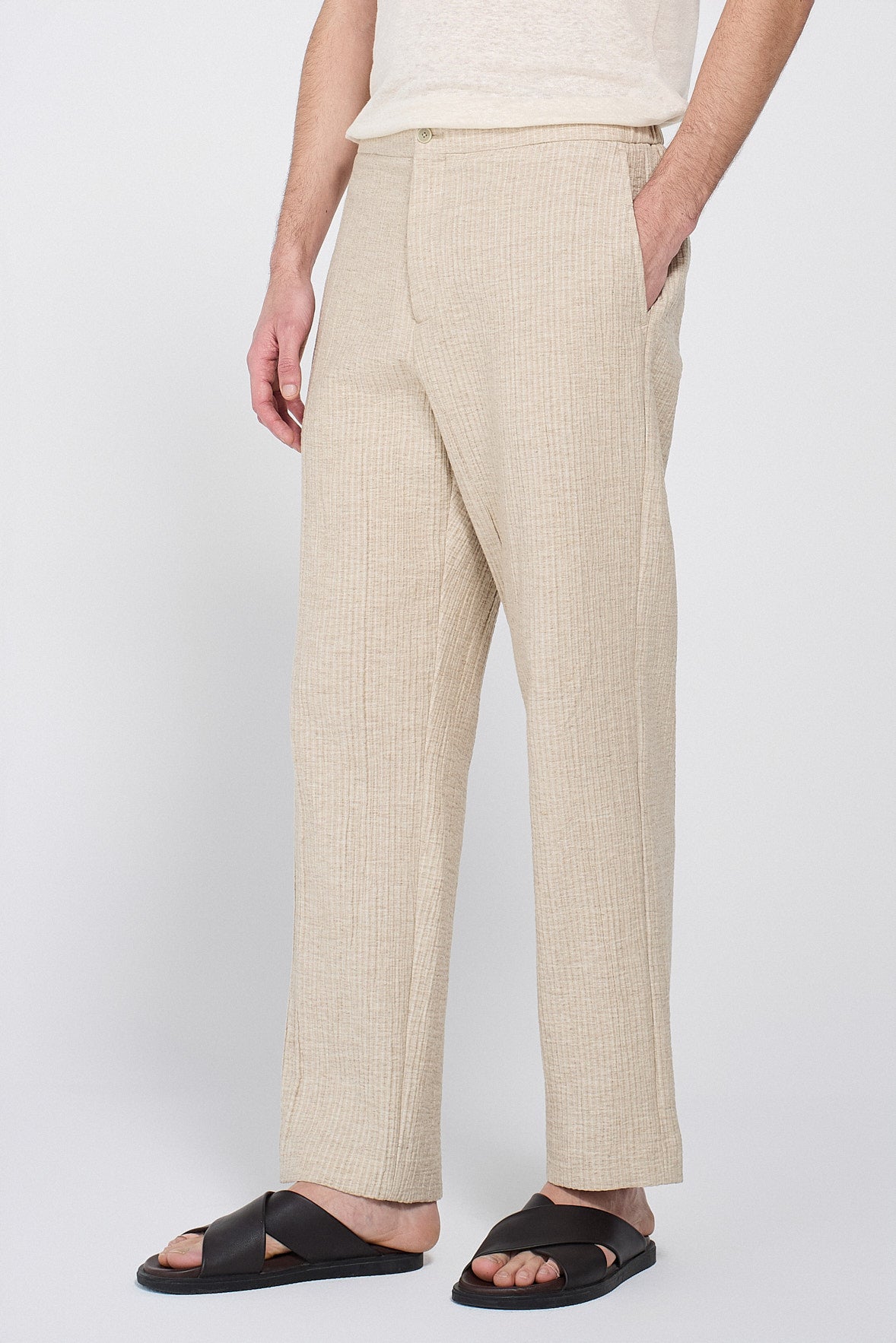 PANTALONE TESSUTO GOFFRATO