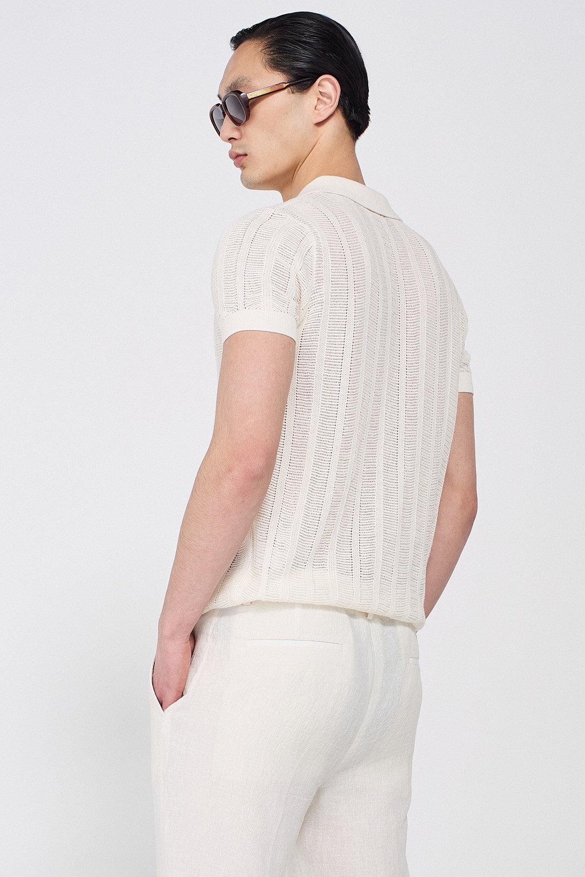 CROCHET POLO SHIRT