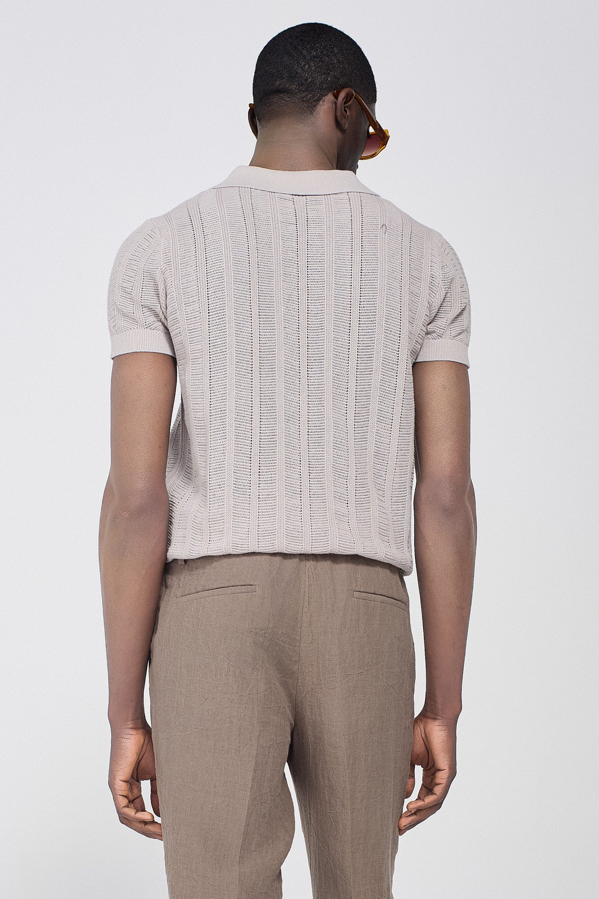 CROCHET POLO SHIRT