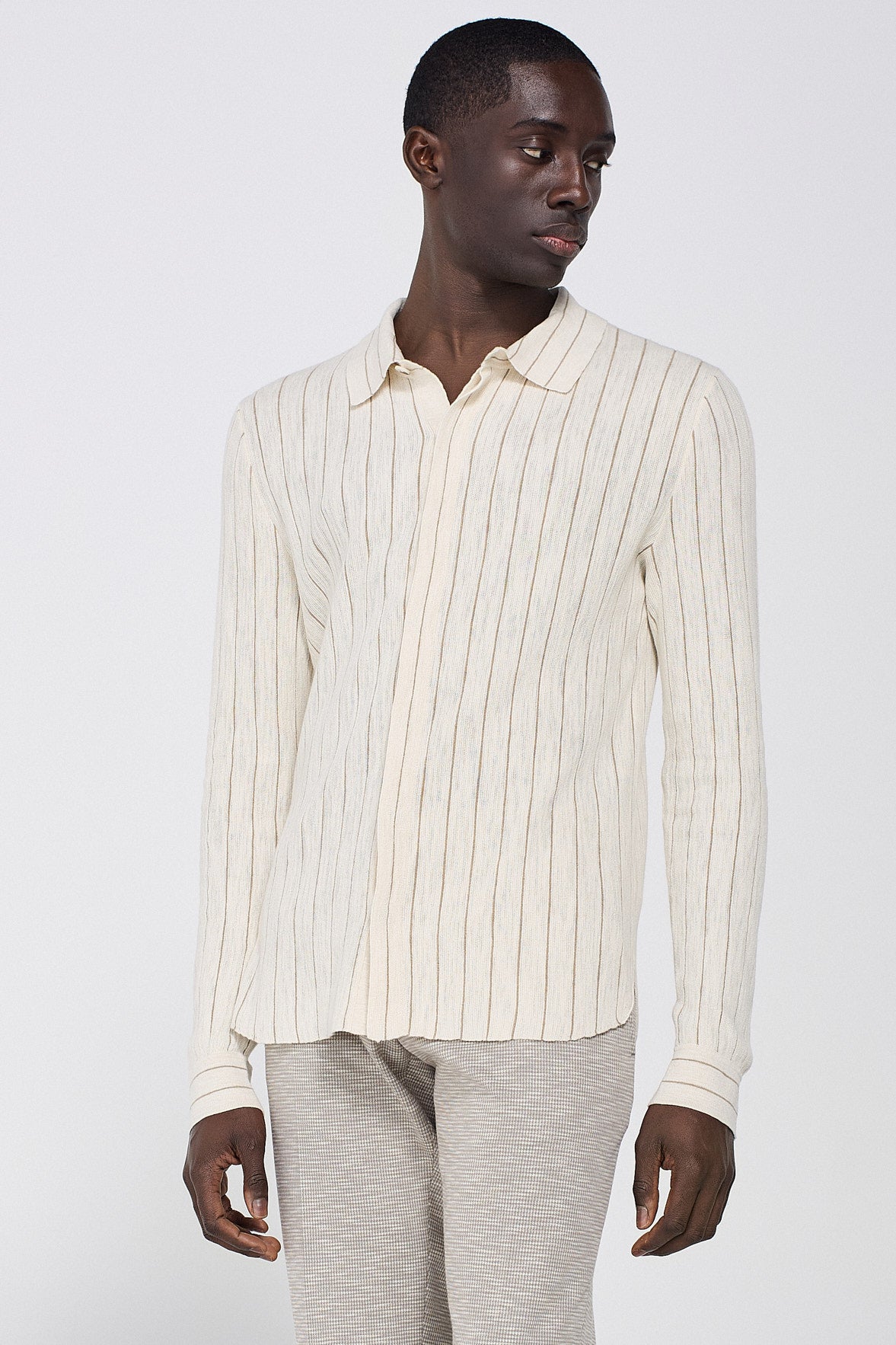 STRIPED KNIT SHIRT