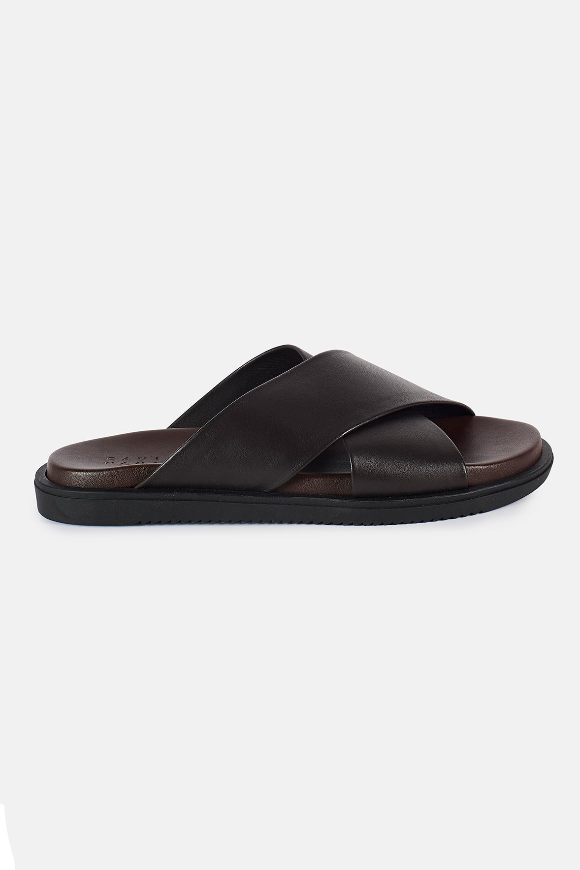CROSSED LEATHER SANDAL