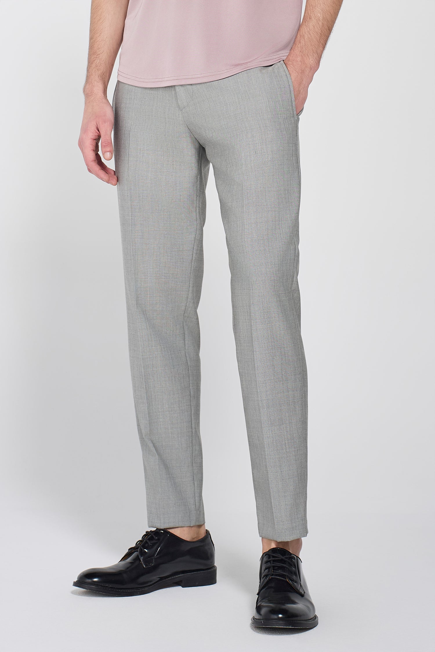 PANTALONI DA ABITO MISTO SETA