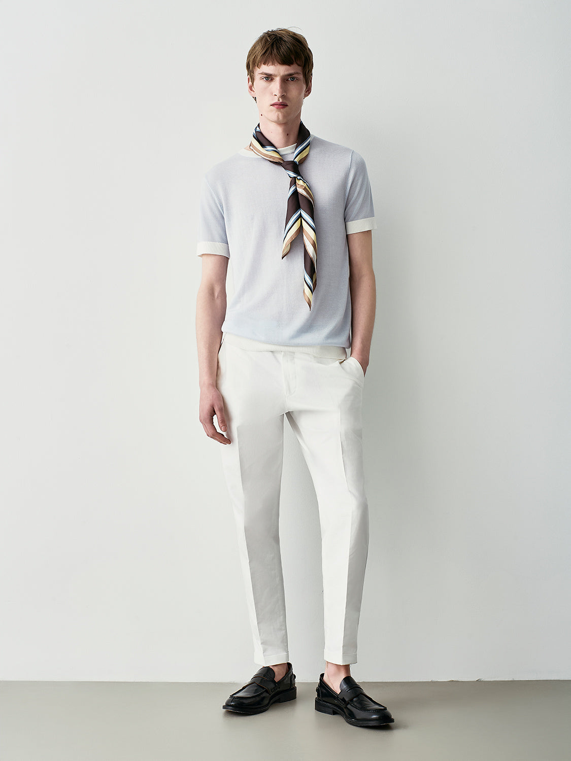 KNIT T-SHIRT WITH CONTRASTS