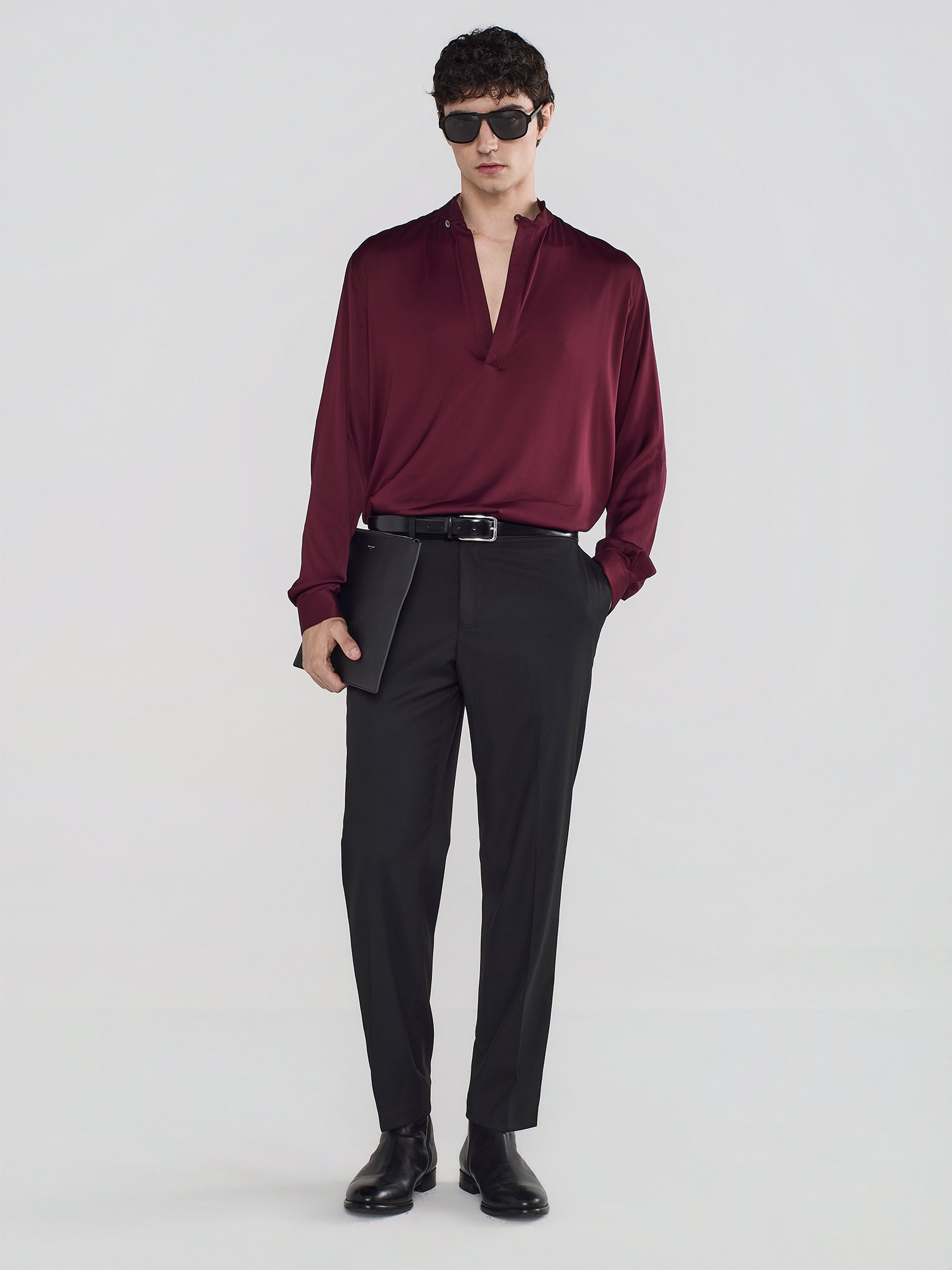 SATIN KOREAN SHIRT