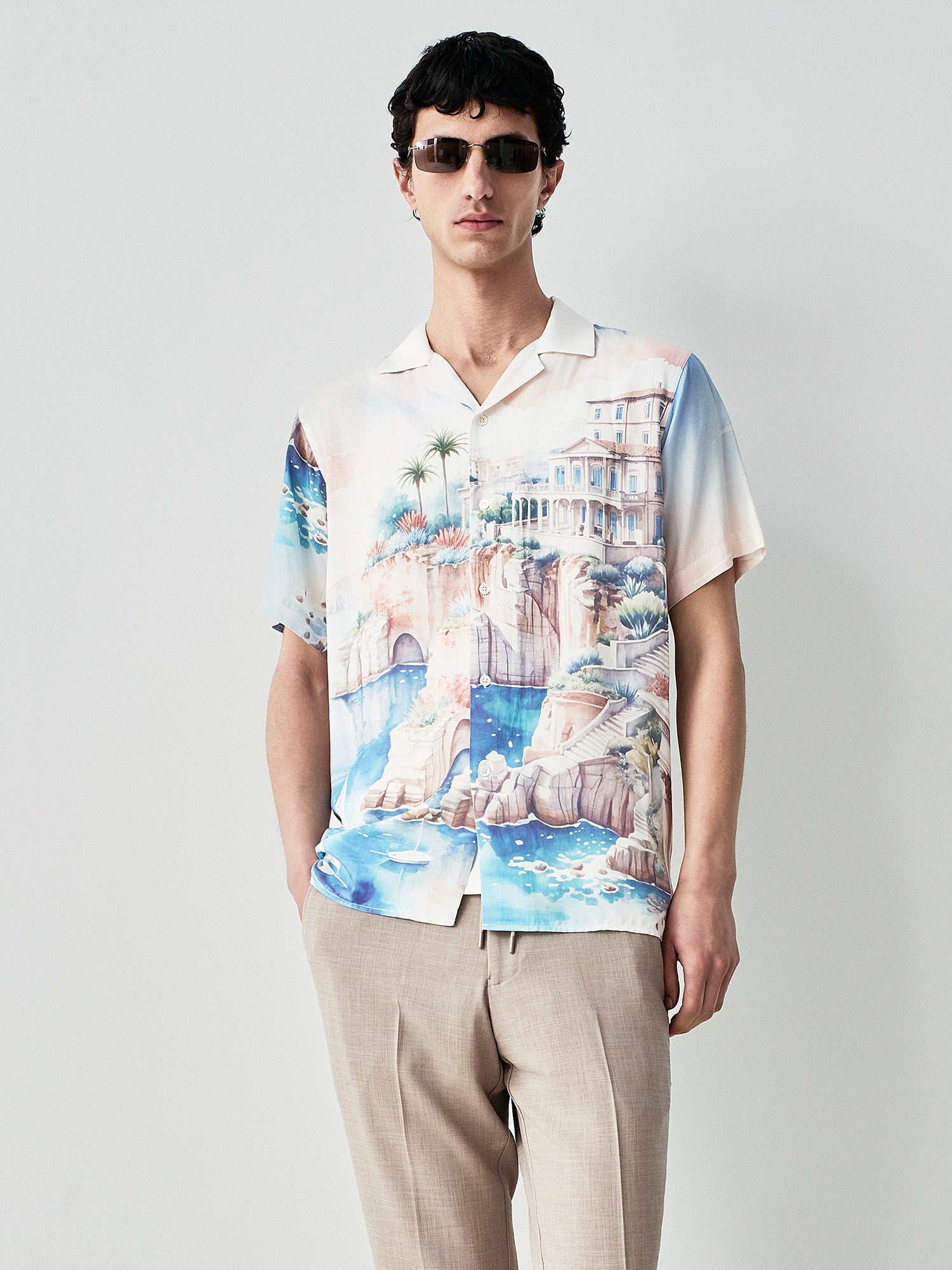 Postcard printed shirt