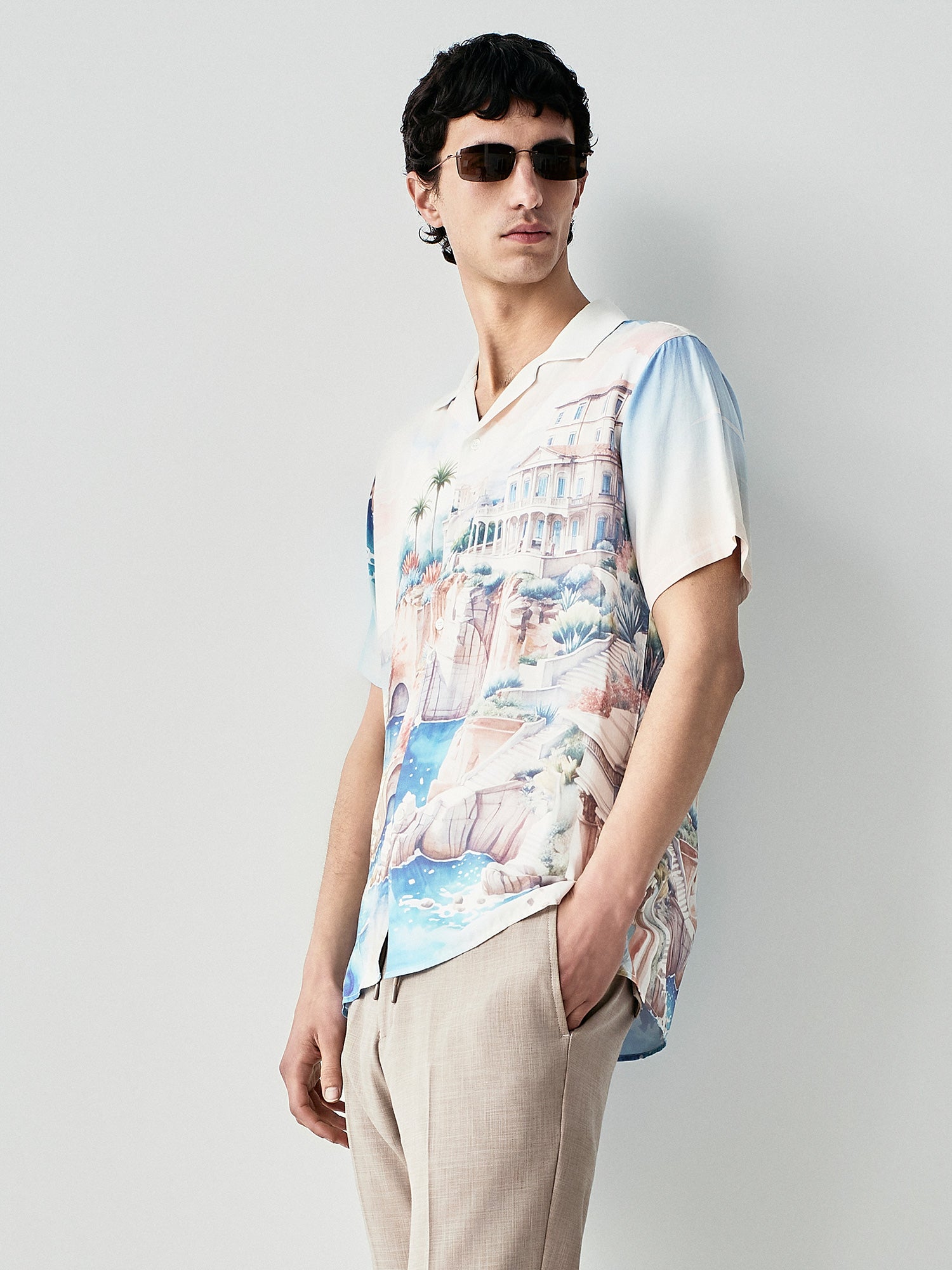 Postcard printed shirt