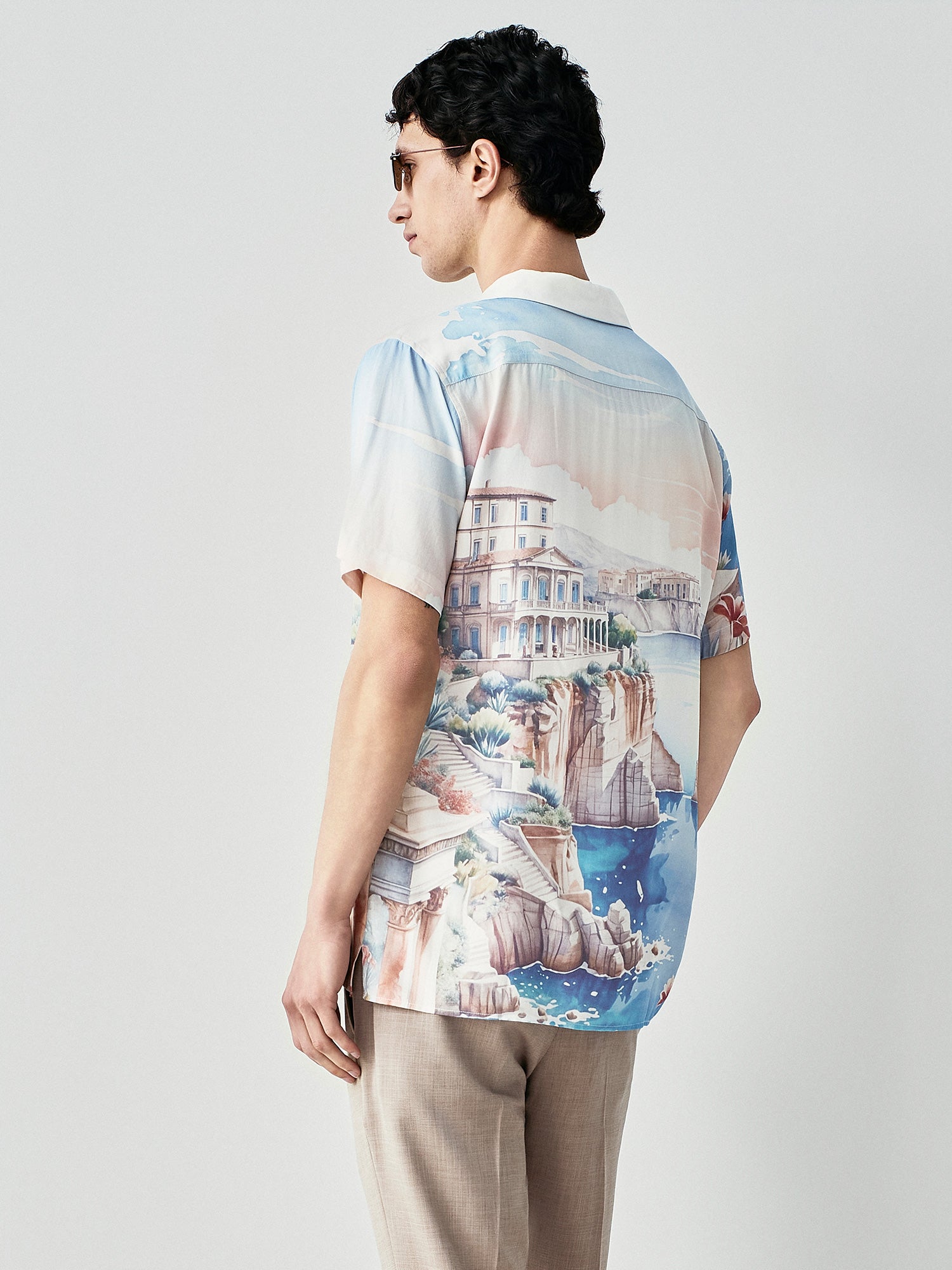 Postcard printed shirt