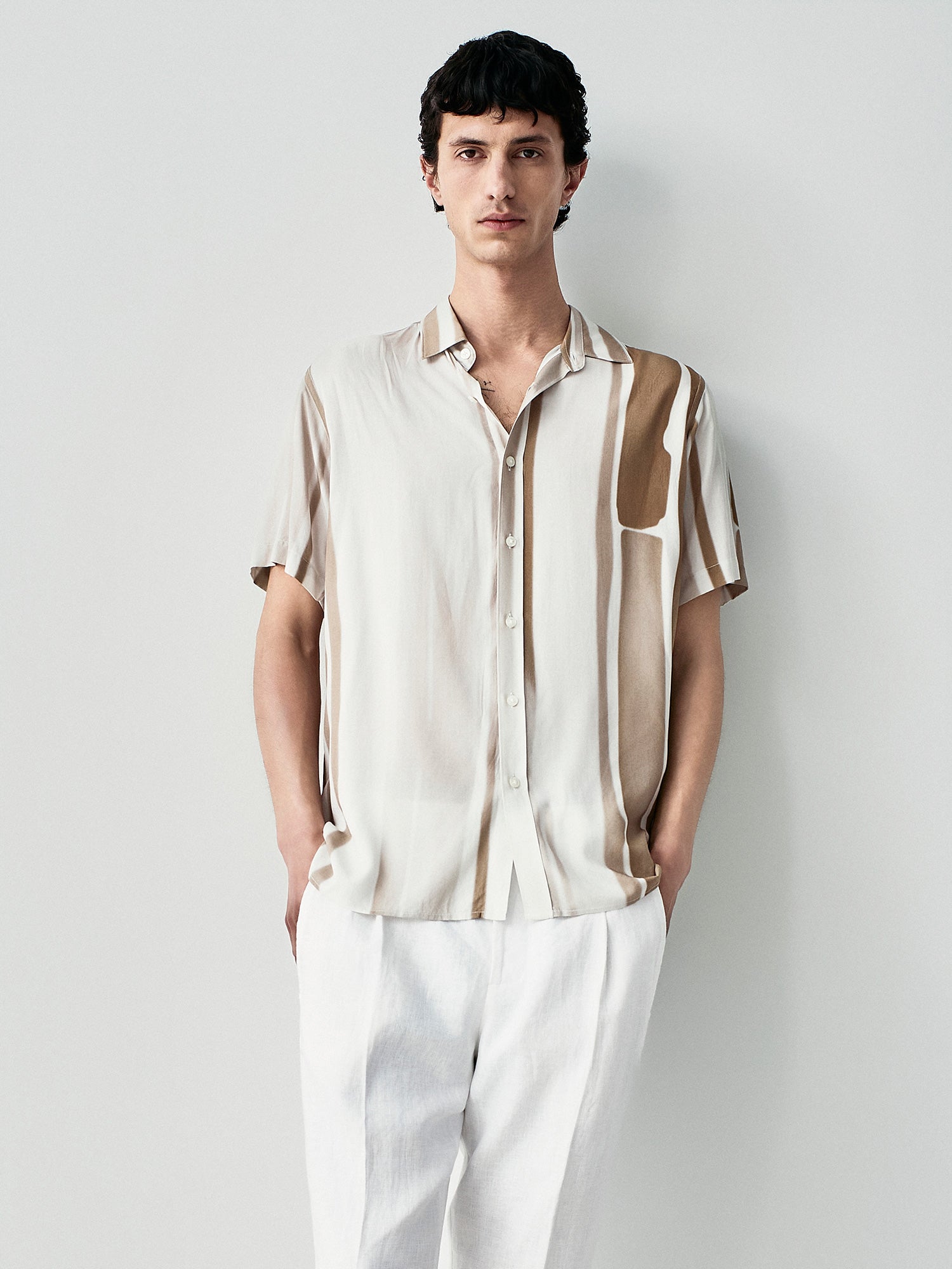 Striped printed shirt