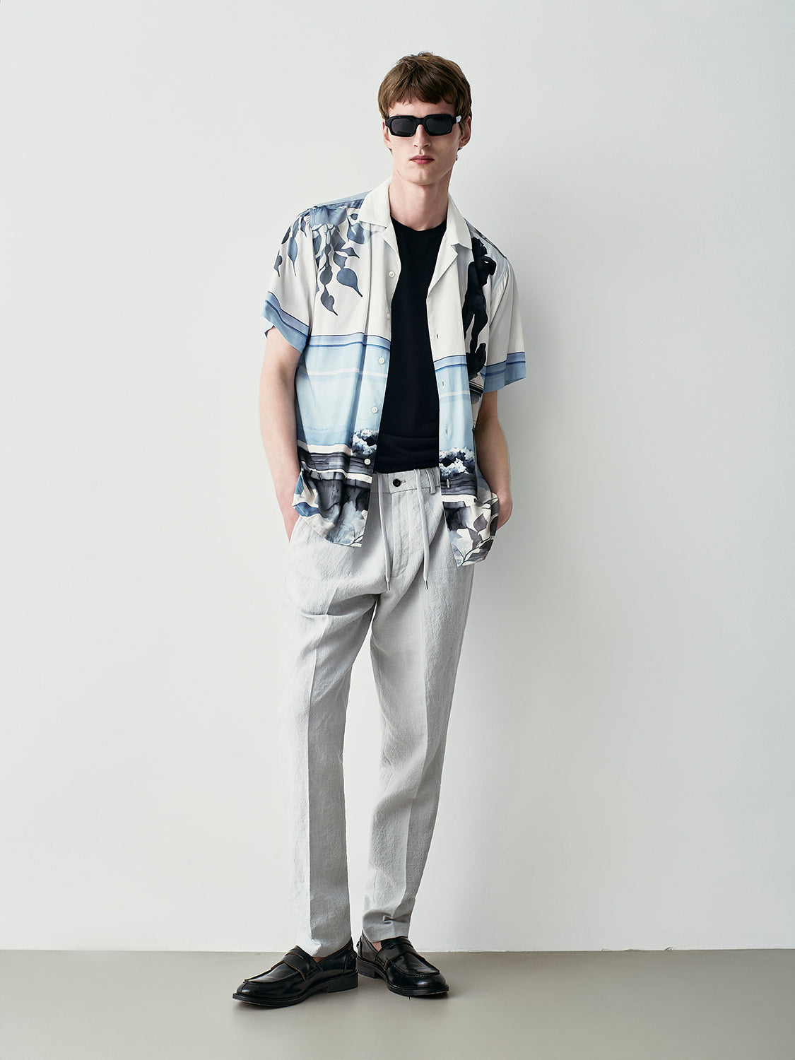 Postcard print shirt