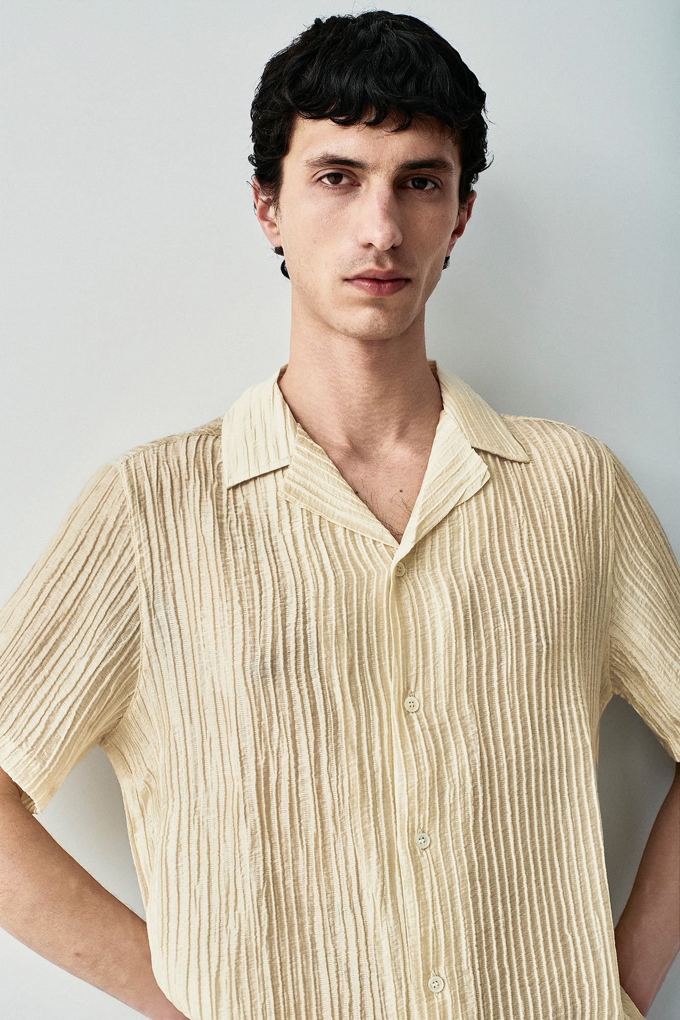 Plissè short sleeve shirt