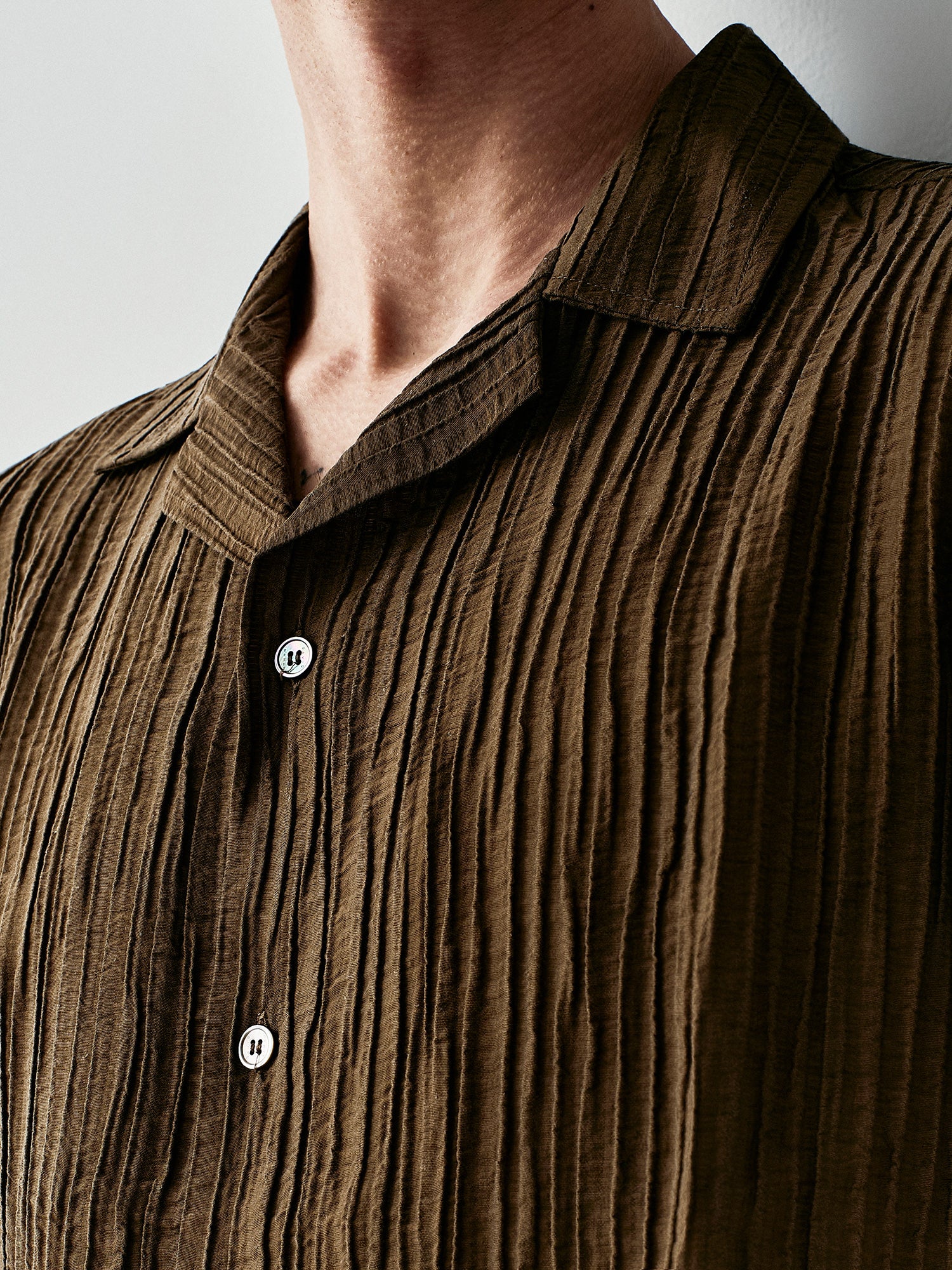 Plissè short sleeve shirt