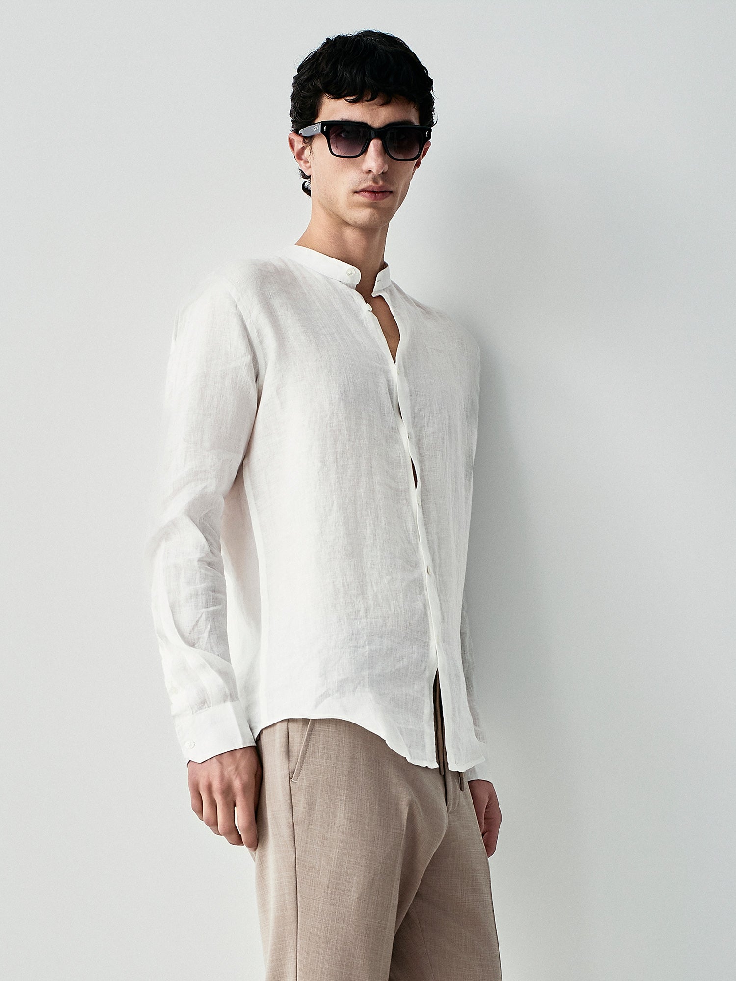 Camicia korean in puro lino