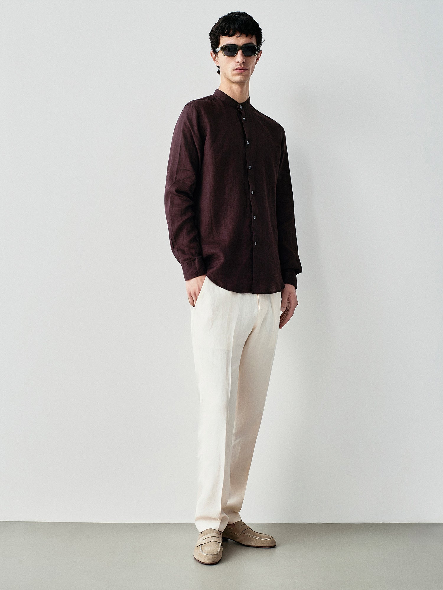 Camicia korean in puro lino