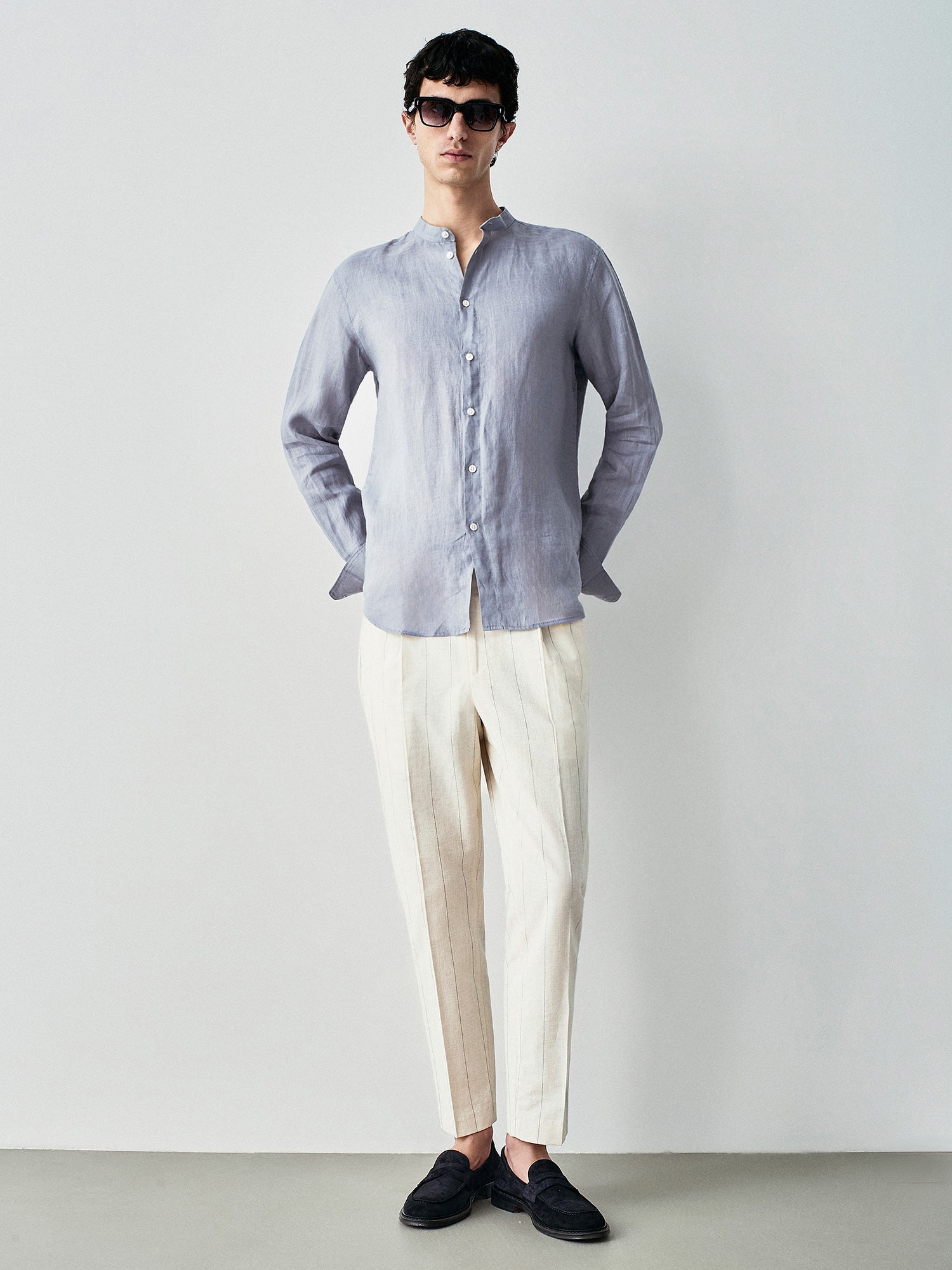Camicia korean in puro lino