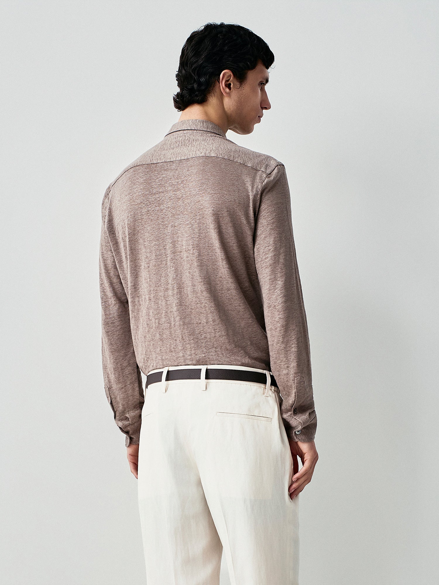 Linen jersey shirt