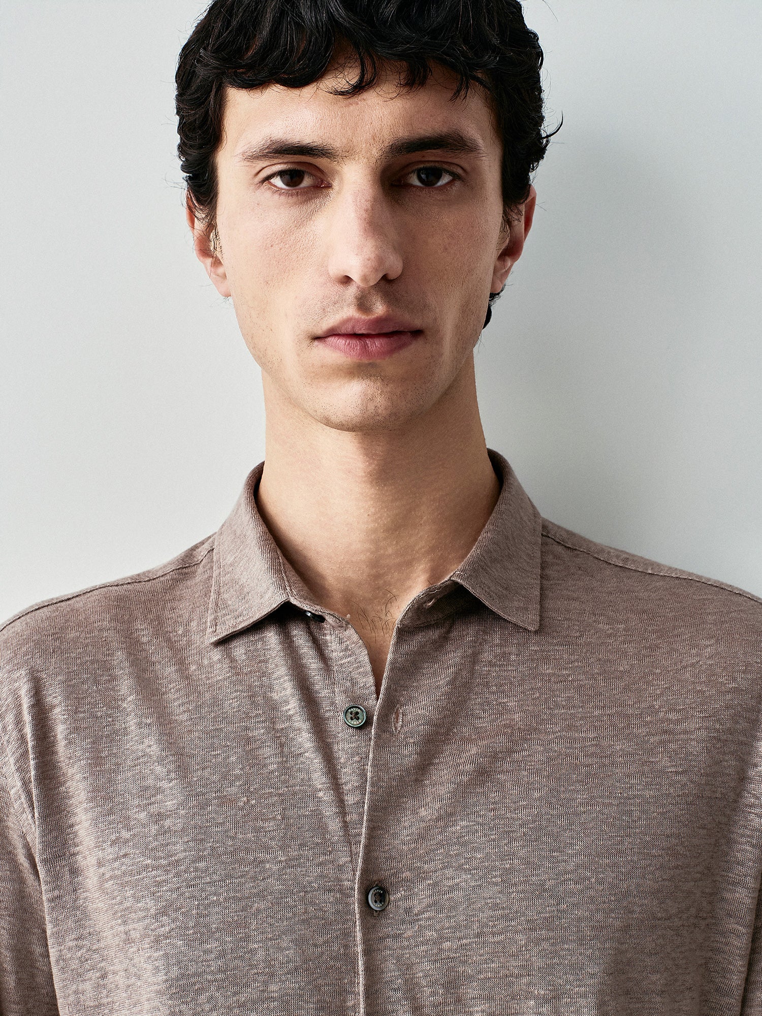 Linen jersey shirt