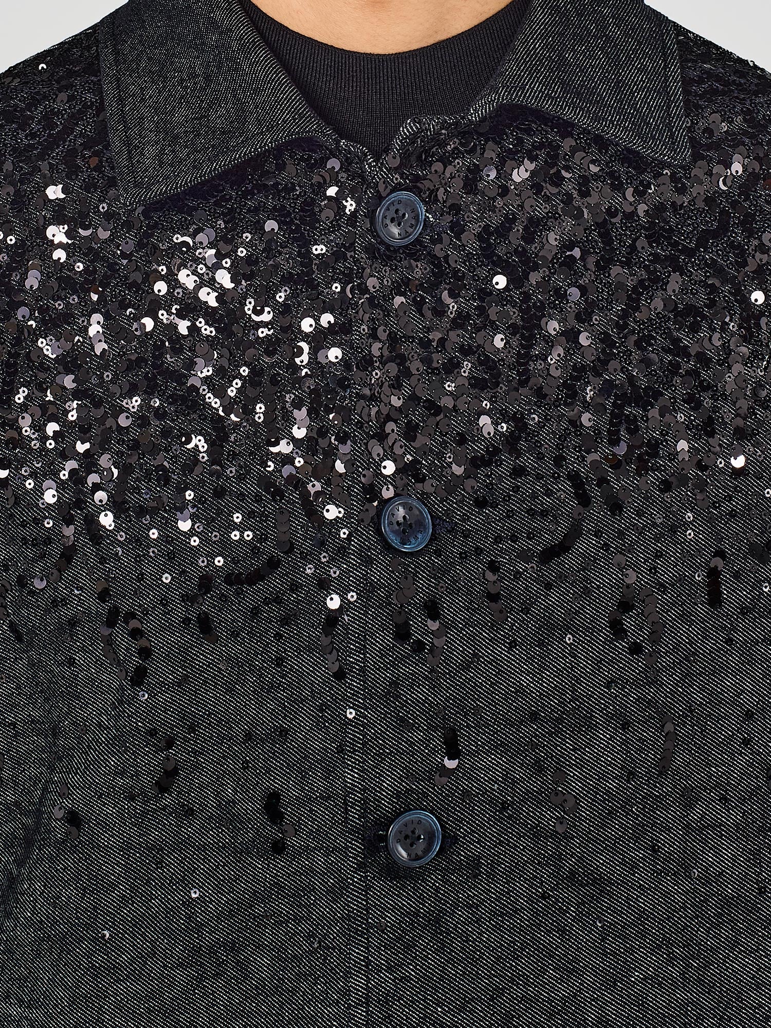 DENIM JACKET WITH SEQUINS