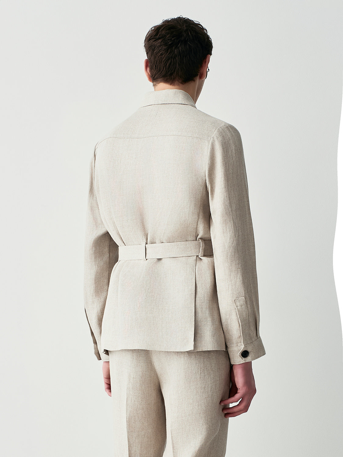 Safari jacket in raw linen