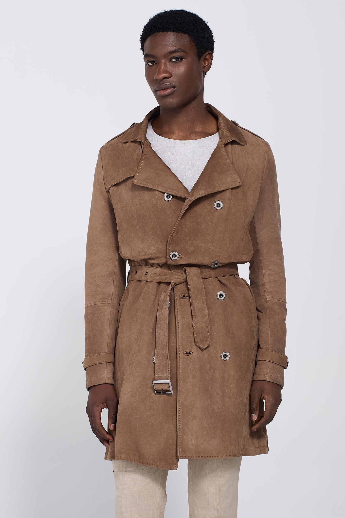 SUEDE TRENCH