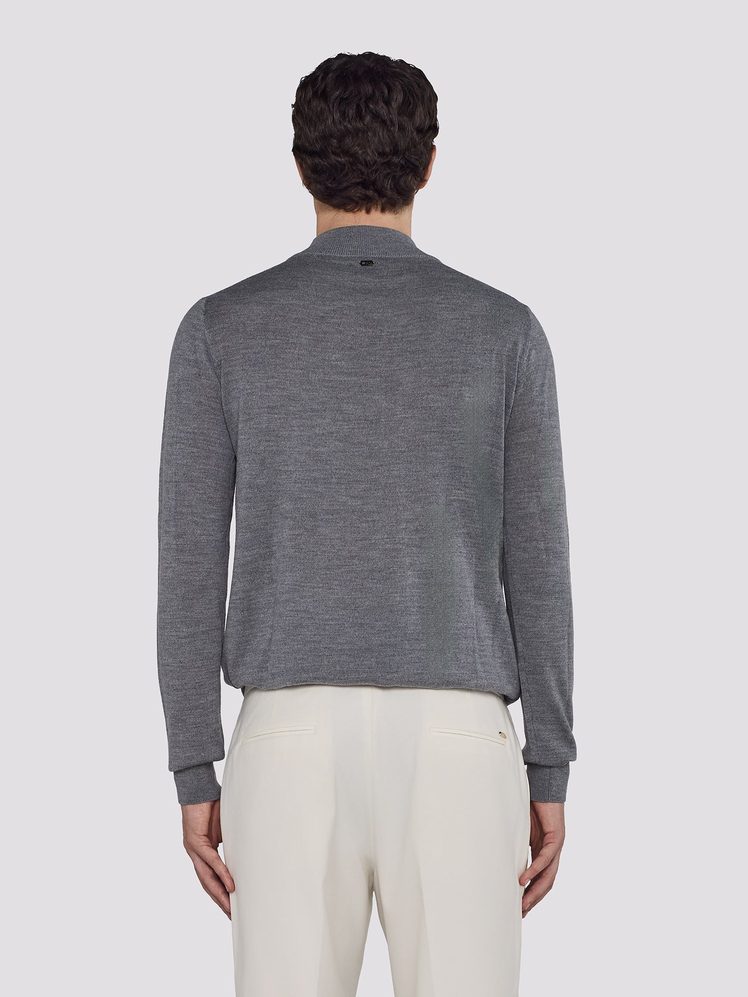 MOCK COLLAR KNIT IN 100% MERINO