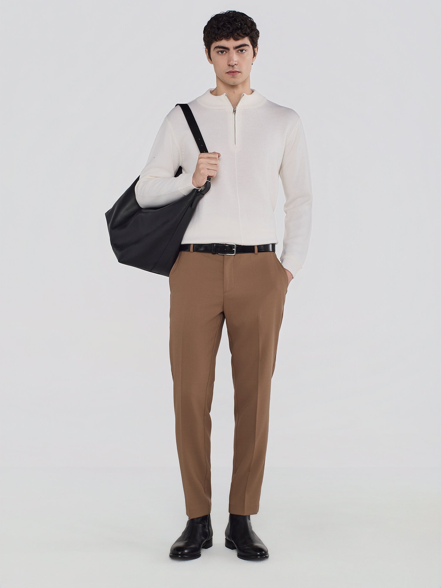 HALF ZIP KNIT