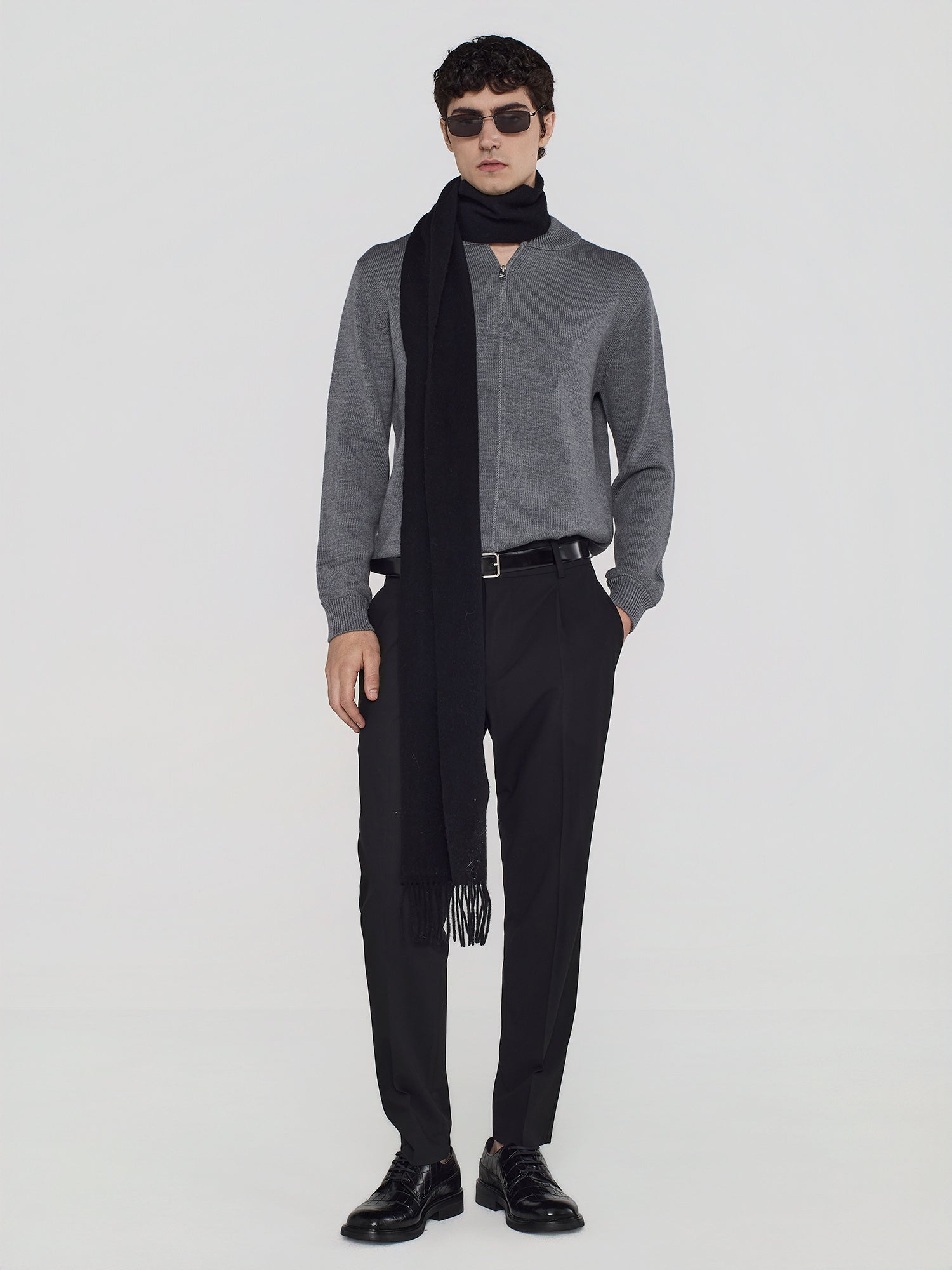 HALF ZIP KNIT