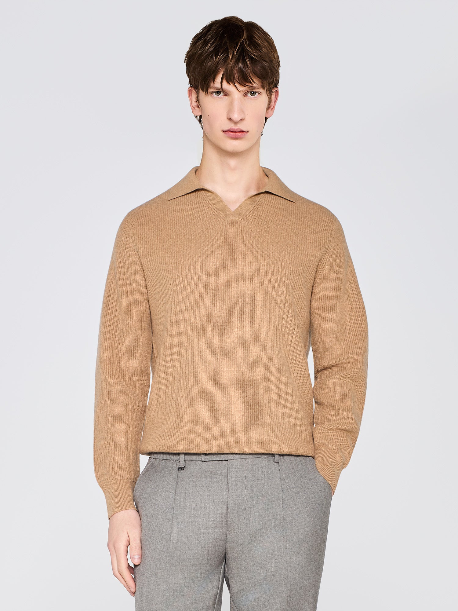 TEXTURED POLO KNIT