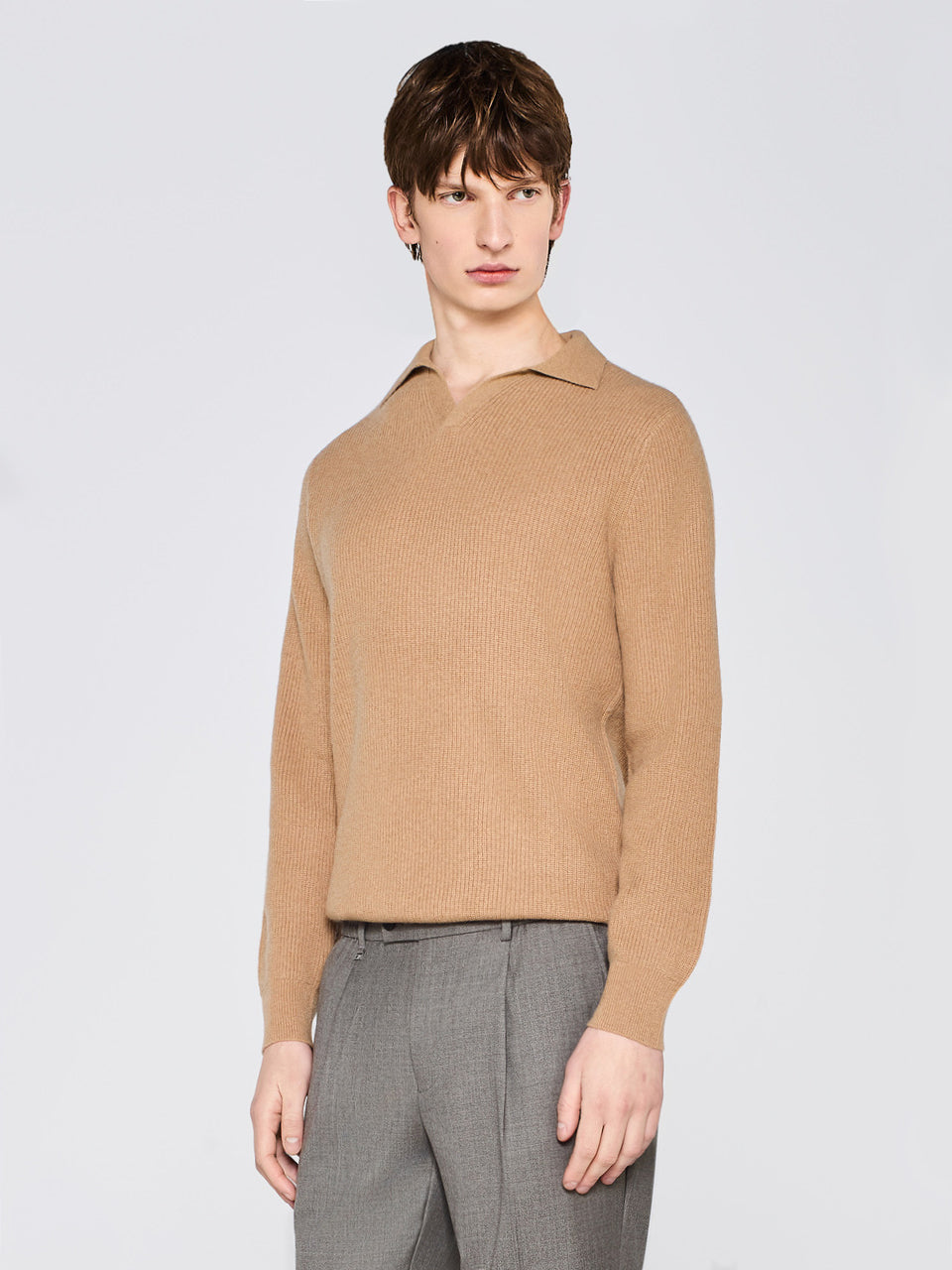 TEXTURED POLO KNIT