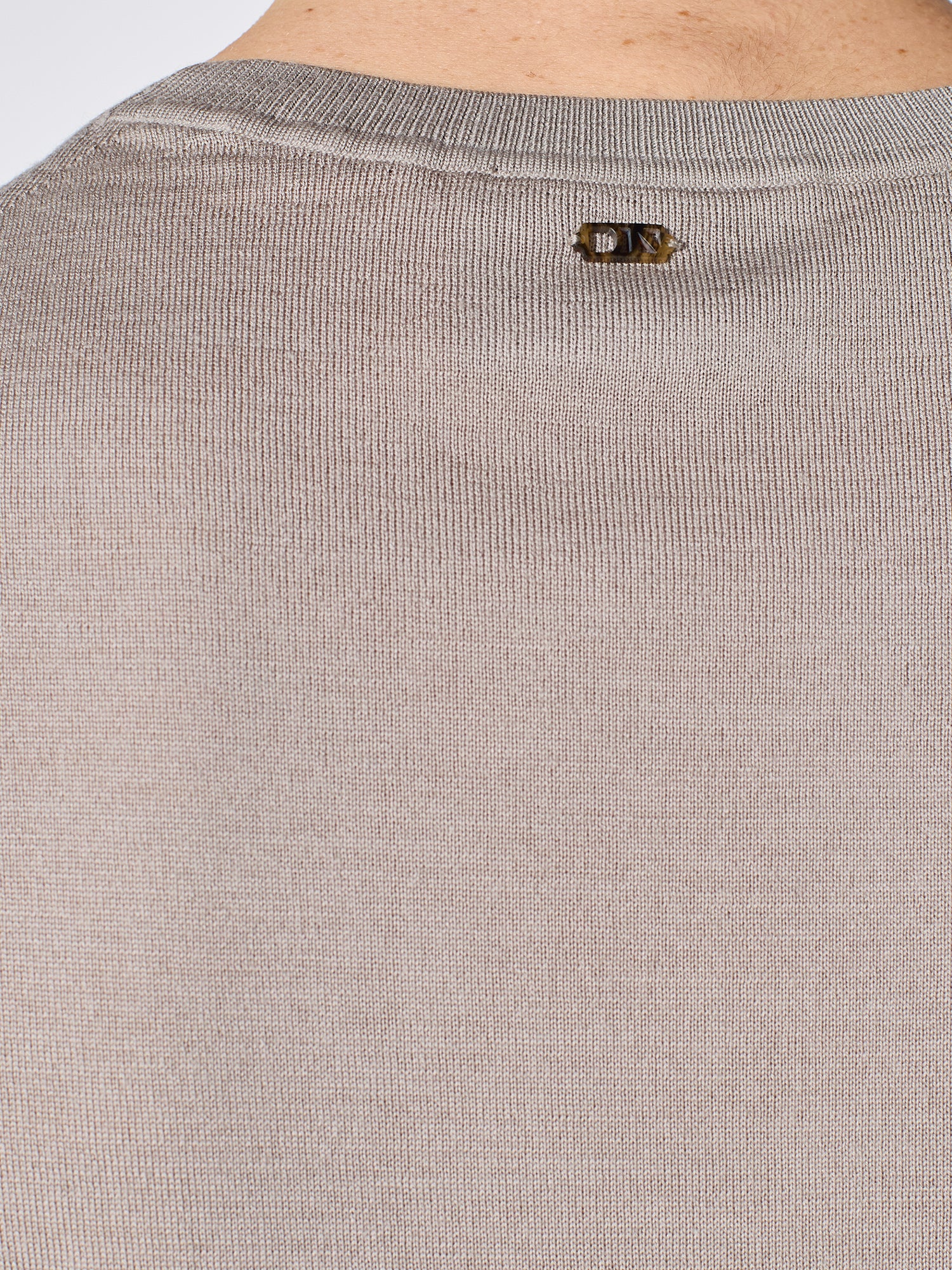 WOOL SHORT SLEEVE CREWNECK SWEATER