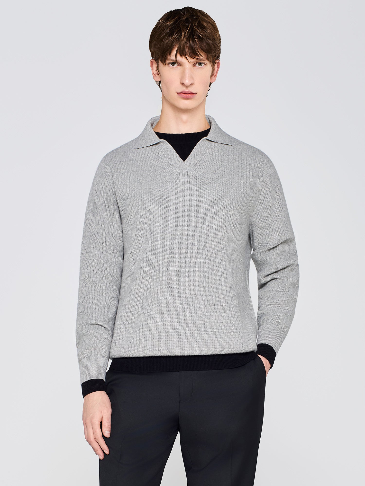 TEXTURED KNIT POLO