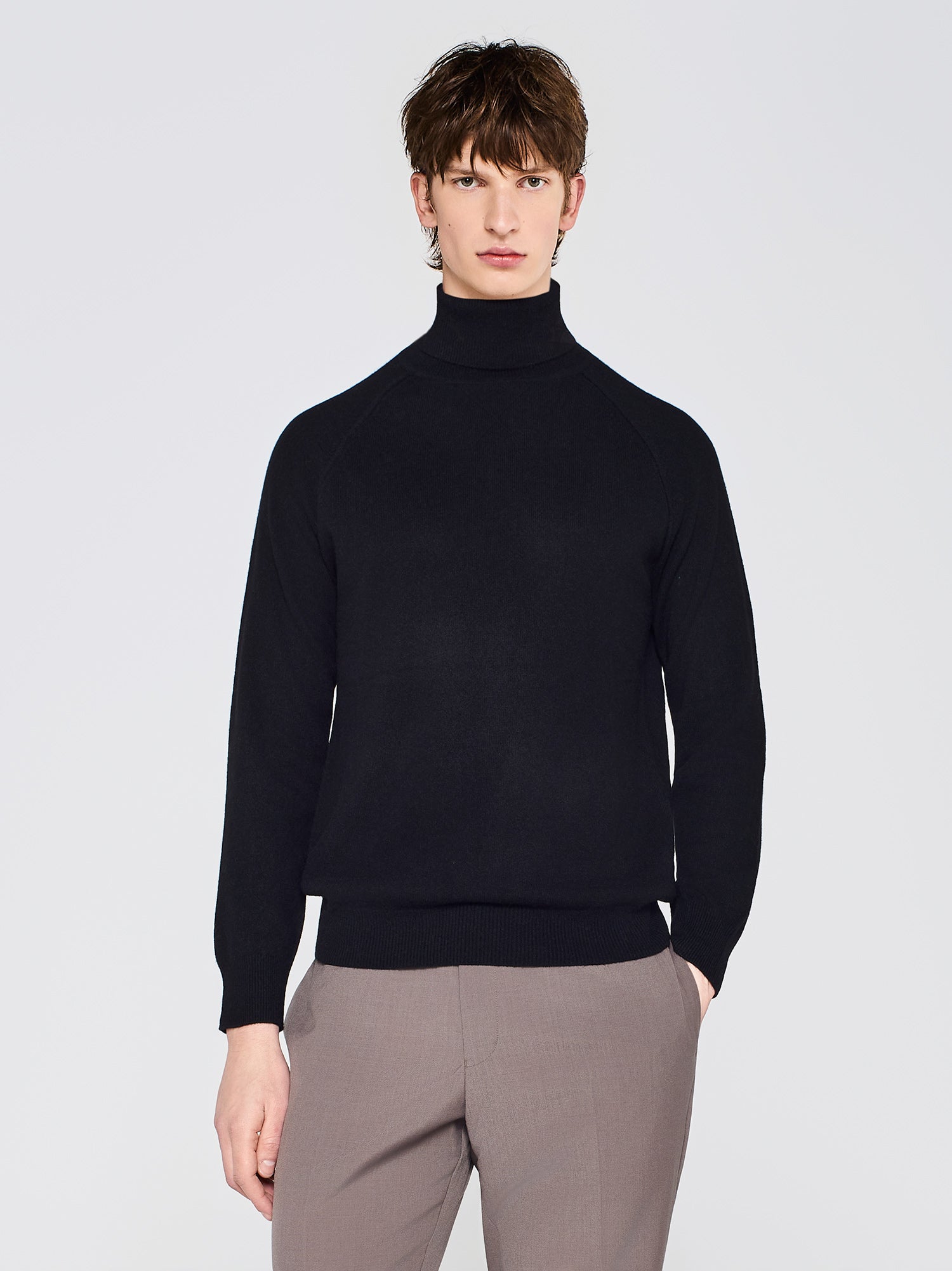 MAGLIA COLLO ALTO FINE KNIT