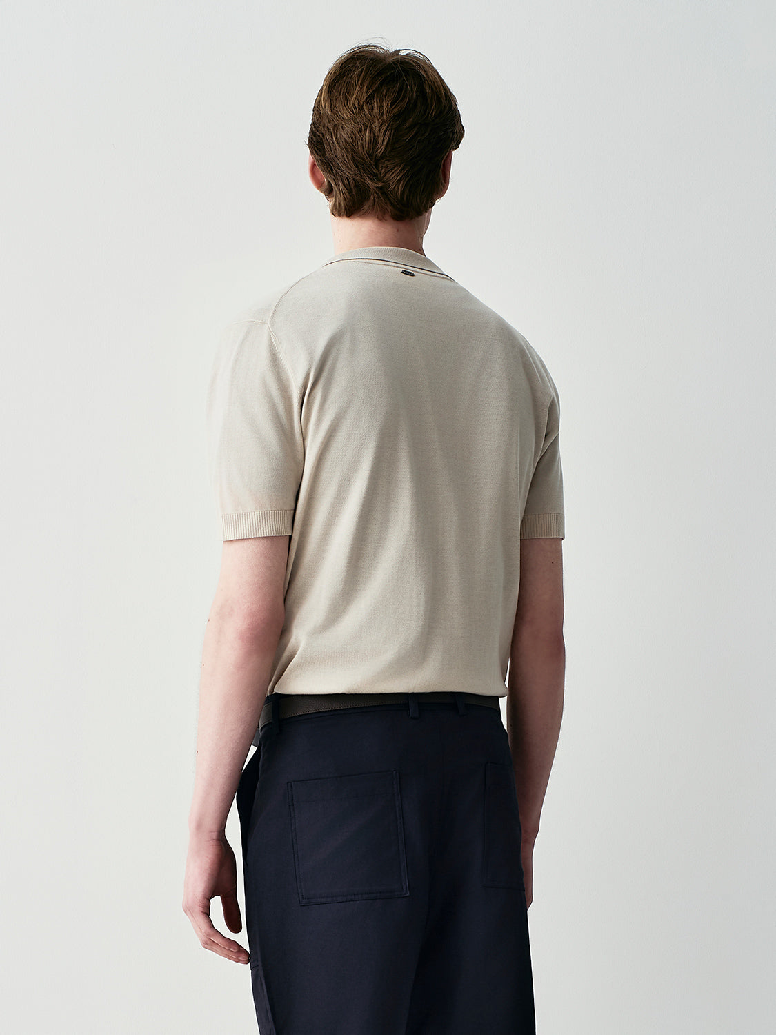 Silk blend polo