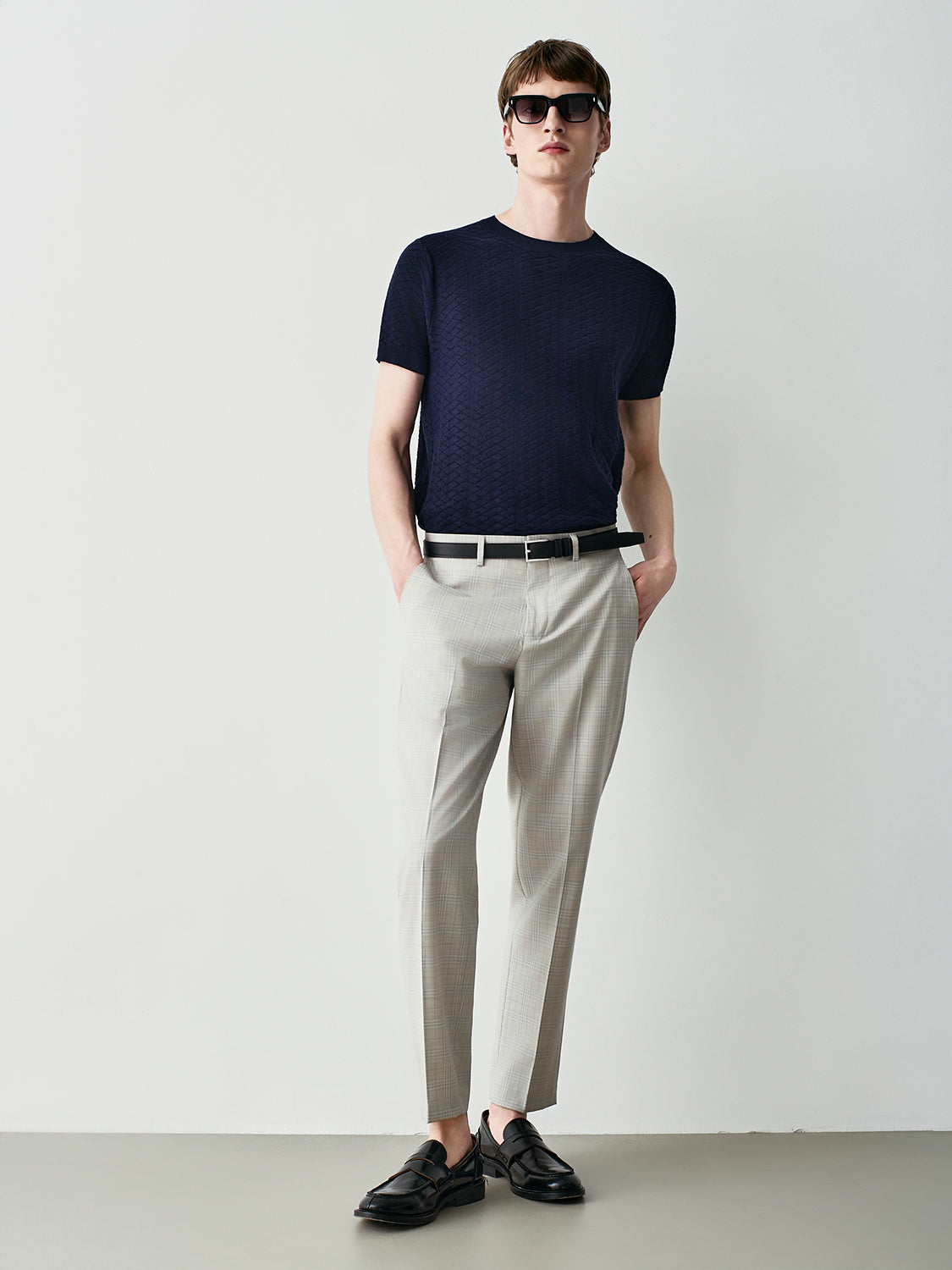 TEXTURED COTTON T-SHIRT