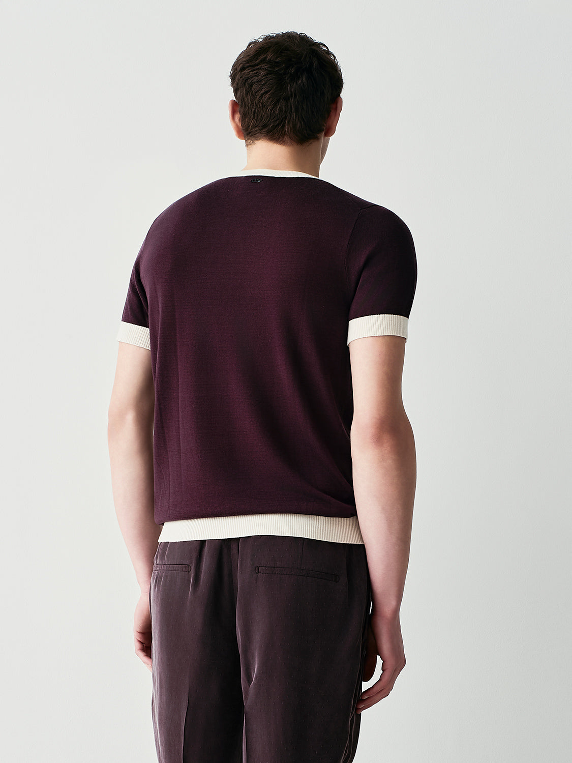 Knit t-shirt with contrasts