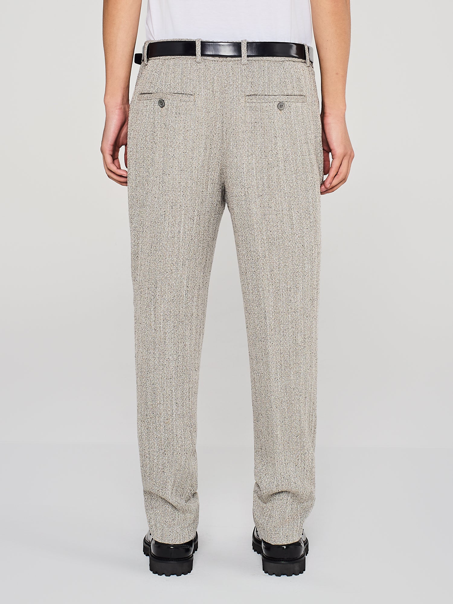 PANTALONE IN TESSUTO SPINATO