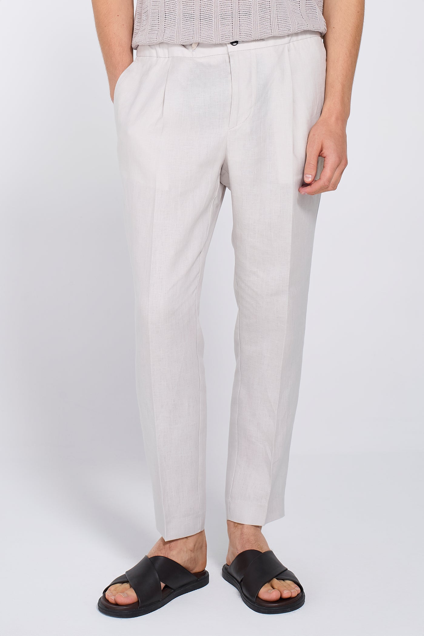 PANTALONE IN LINO CON COULISSE