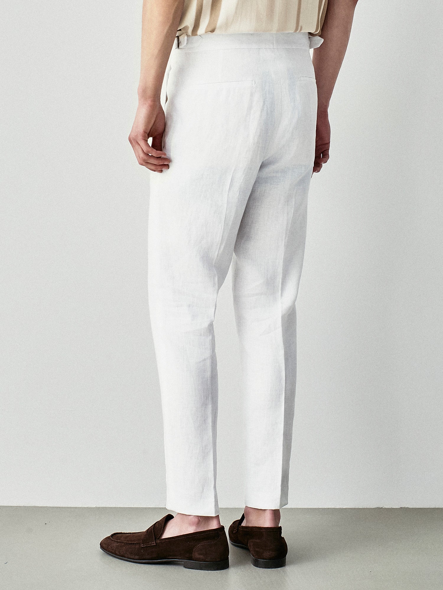 Tailored linen trousers