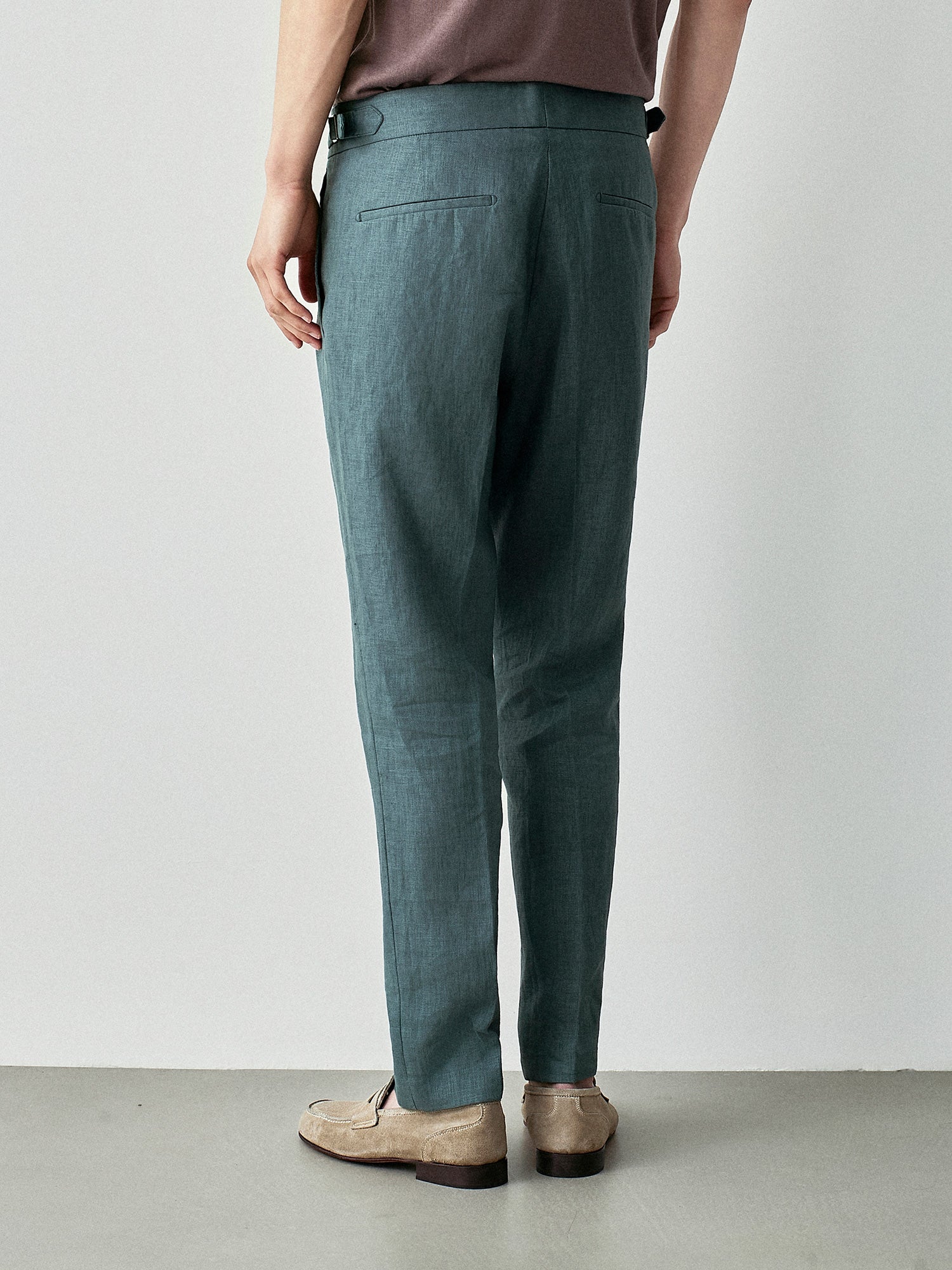 tailored linen trousers