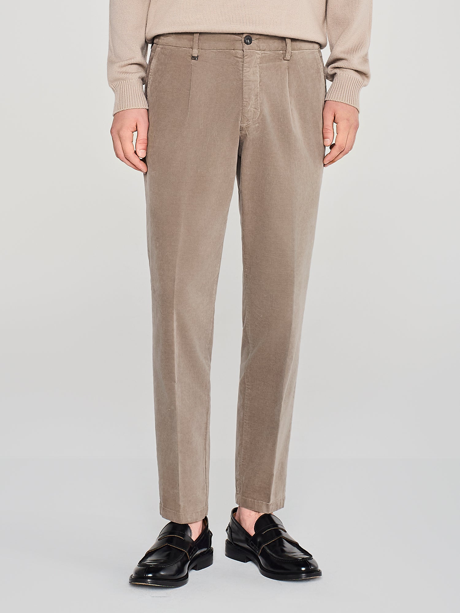 PANTALONE IN VELLUTO LISCIO