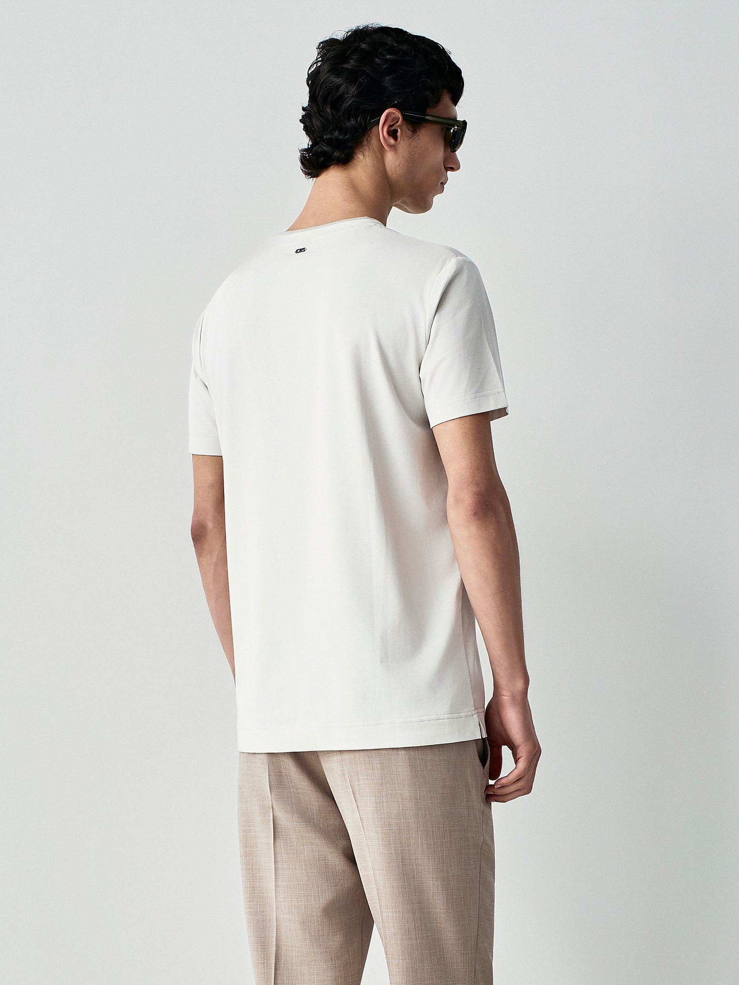 Double collar bicolor T-shirt