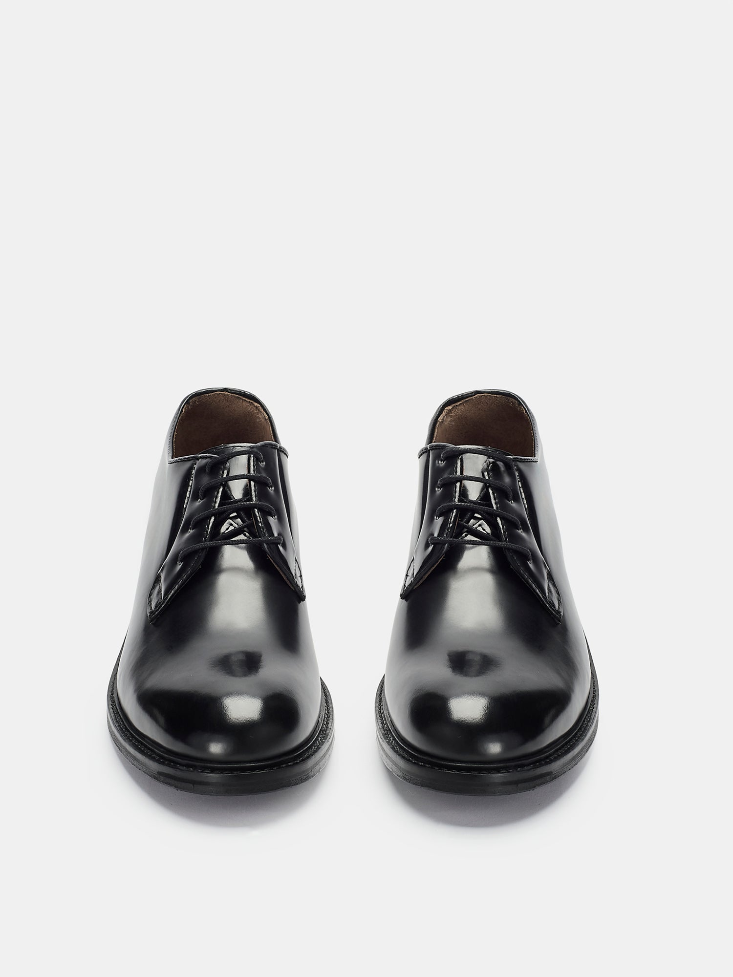 Derby shoes in abraded leather