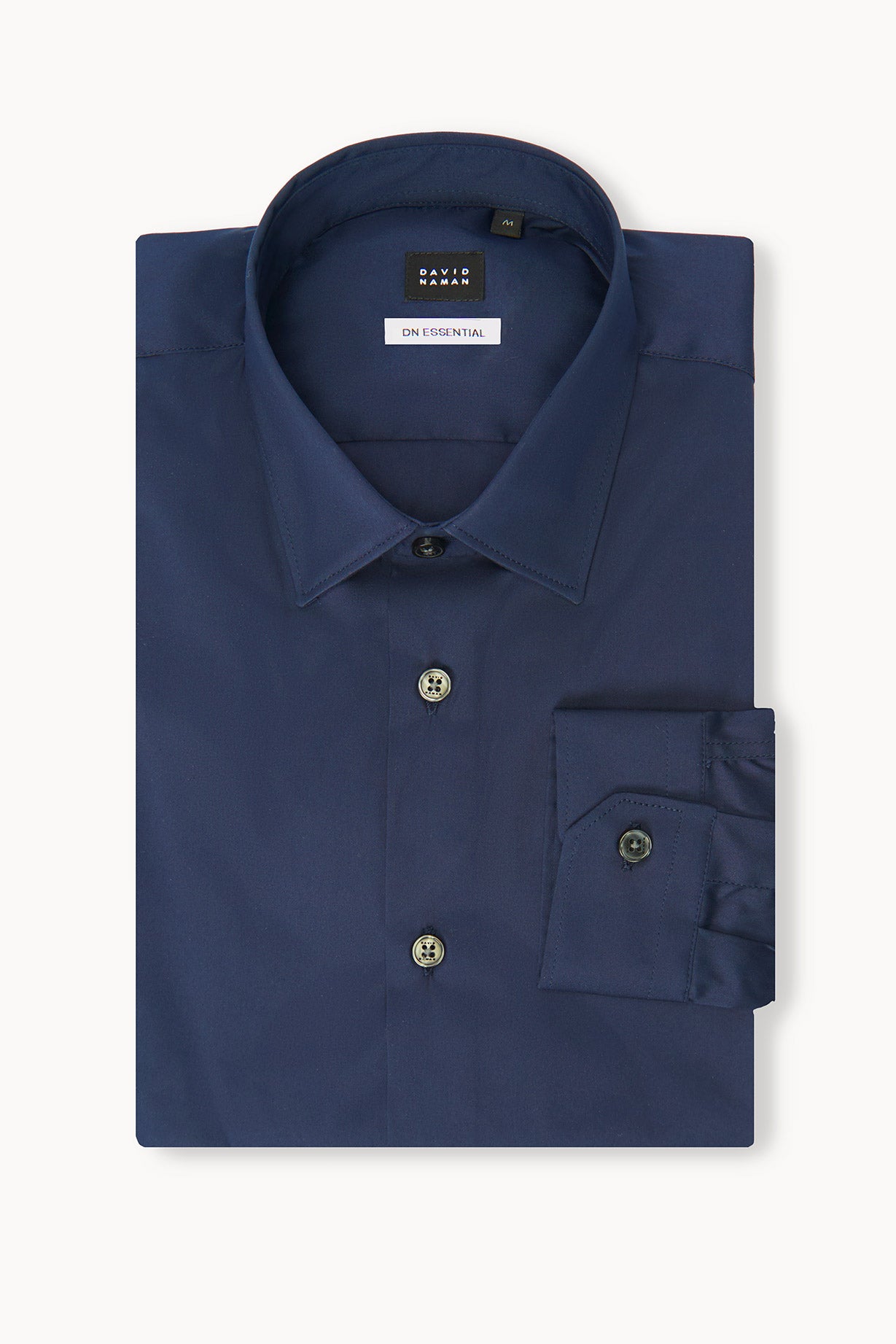 CAMICIA IN COTONE BASICA - BLU