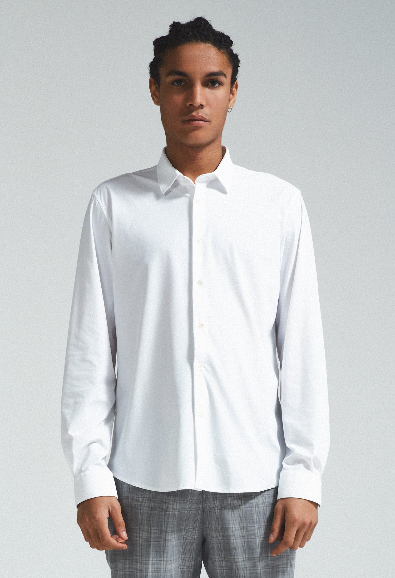 SHIRT IN TECHNICAL FABRIC - WHITE