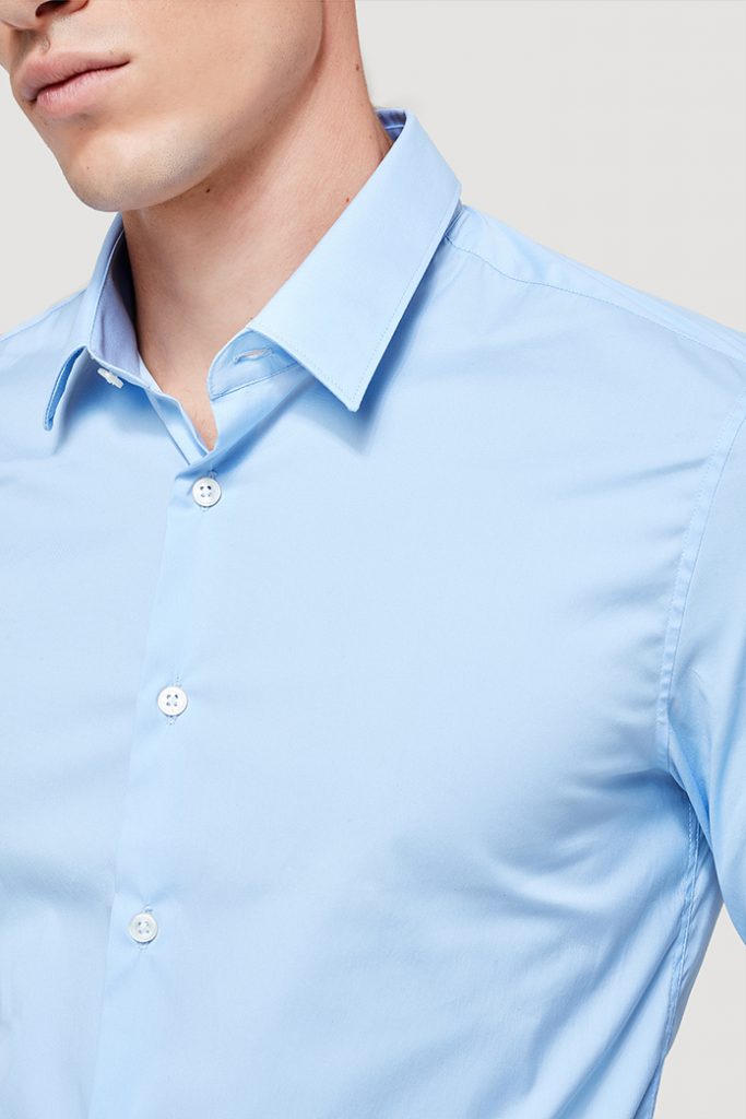 BASIC COTTON SHIRT - LIGHT BLUE